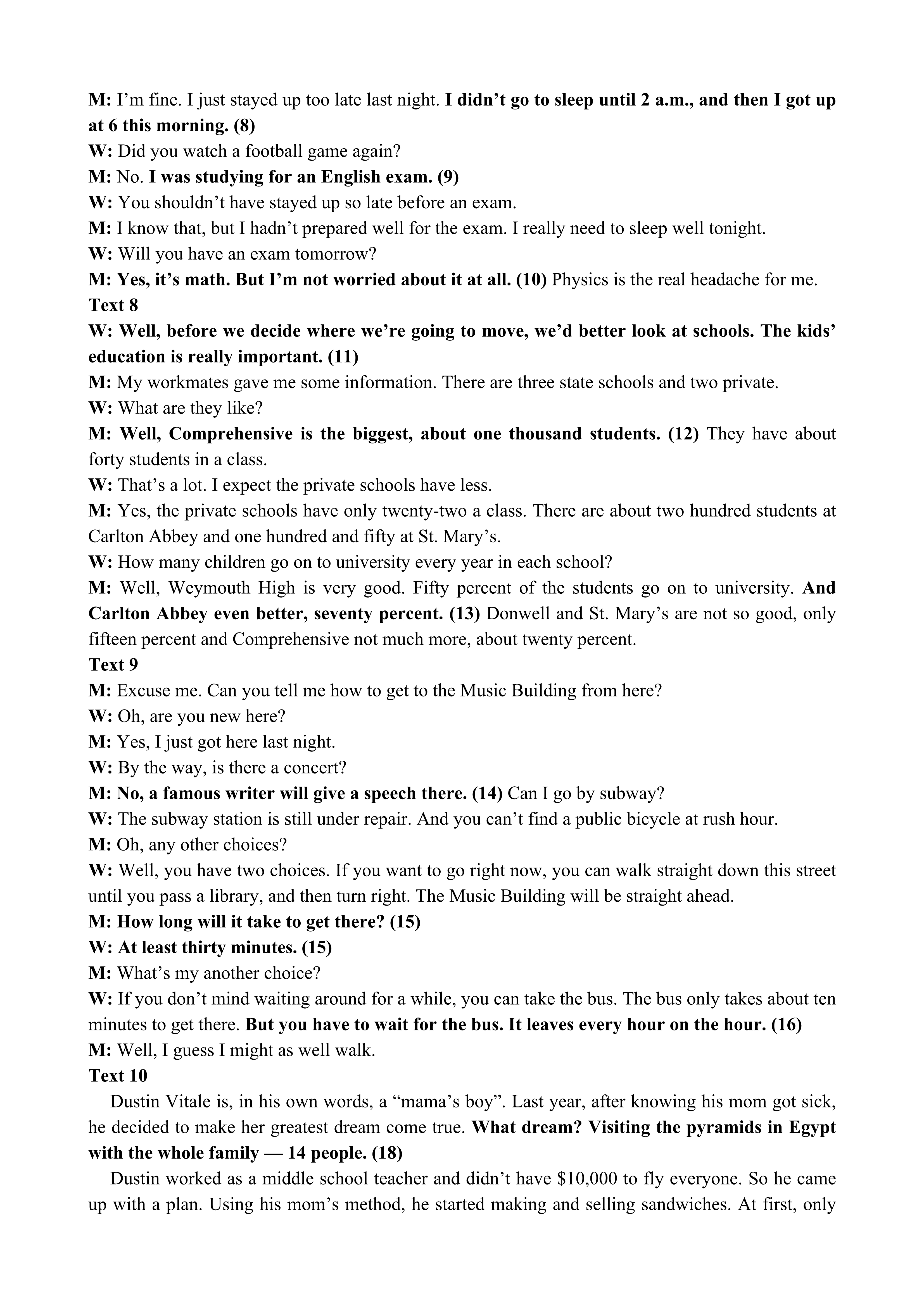 陕西省2023-2024学年度高一年级第一学期阶段性学习效果评估英语答案