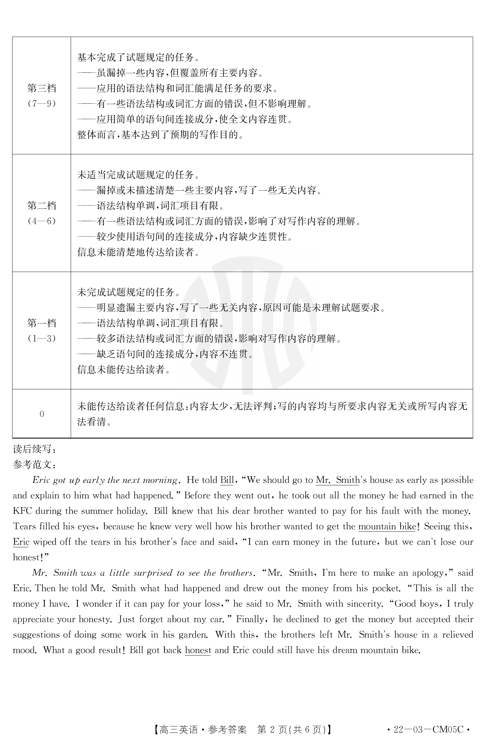 衡中同卷全国押题卷2023英语2