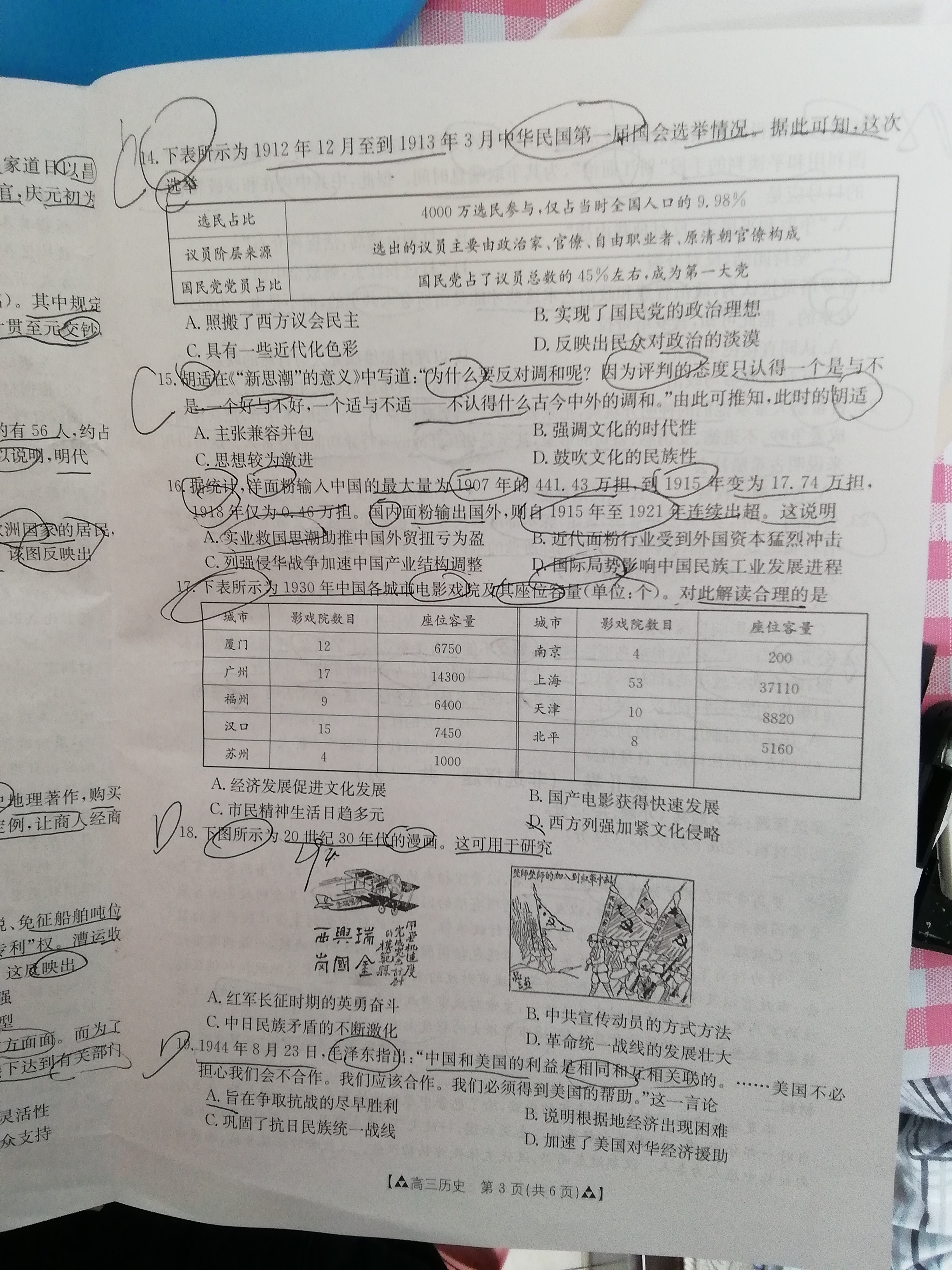 2024年高三全国100所名校单元测试示范卷24·G3DY·历史-R-必考-QG 历史(一)答案预览