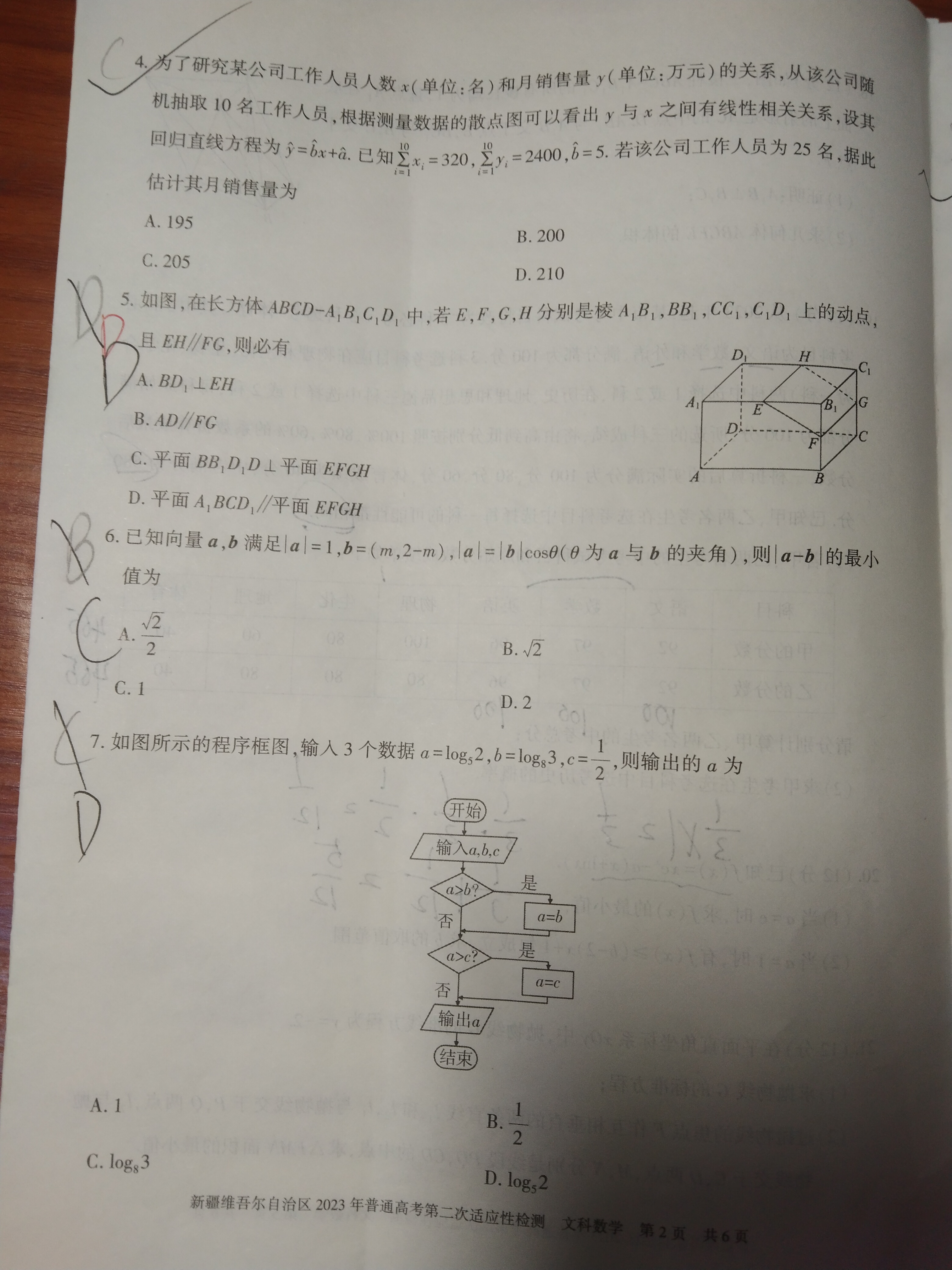2024届衡水金卷先享题 信息卷(JJ·B)文数(二)2试题