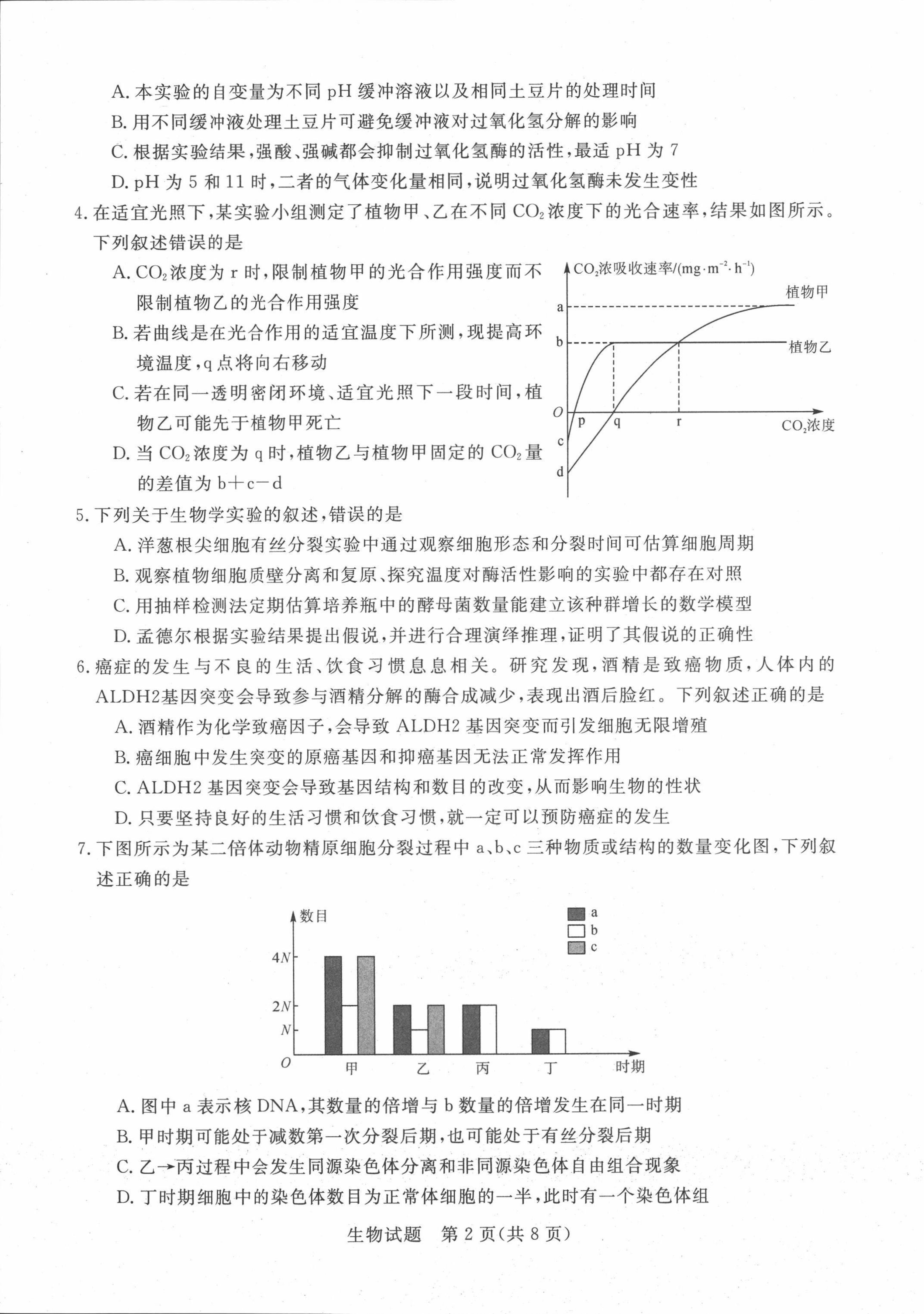 2024届全国100所名校单元测试示范卷·生物[24·G3DY(新高考)·生物-R-必考-CQ]一试题