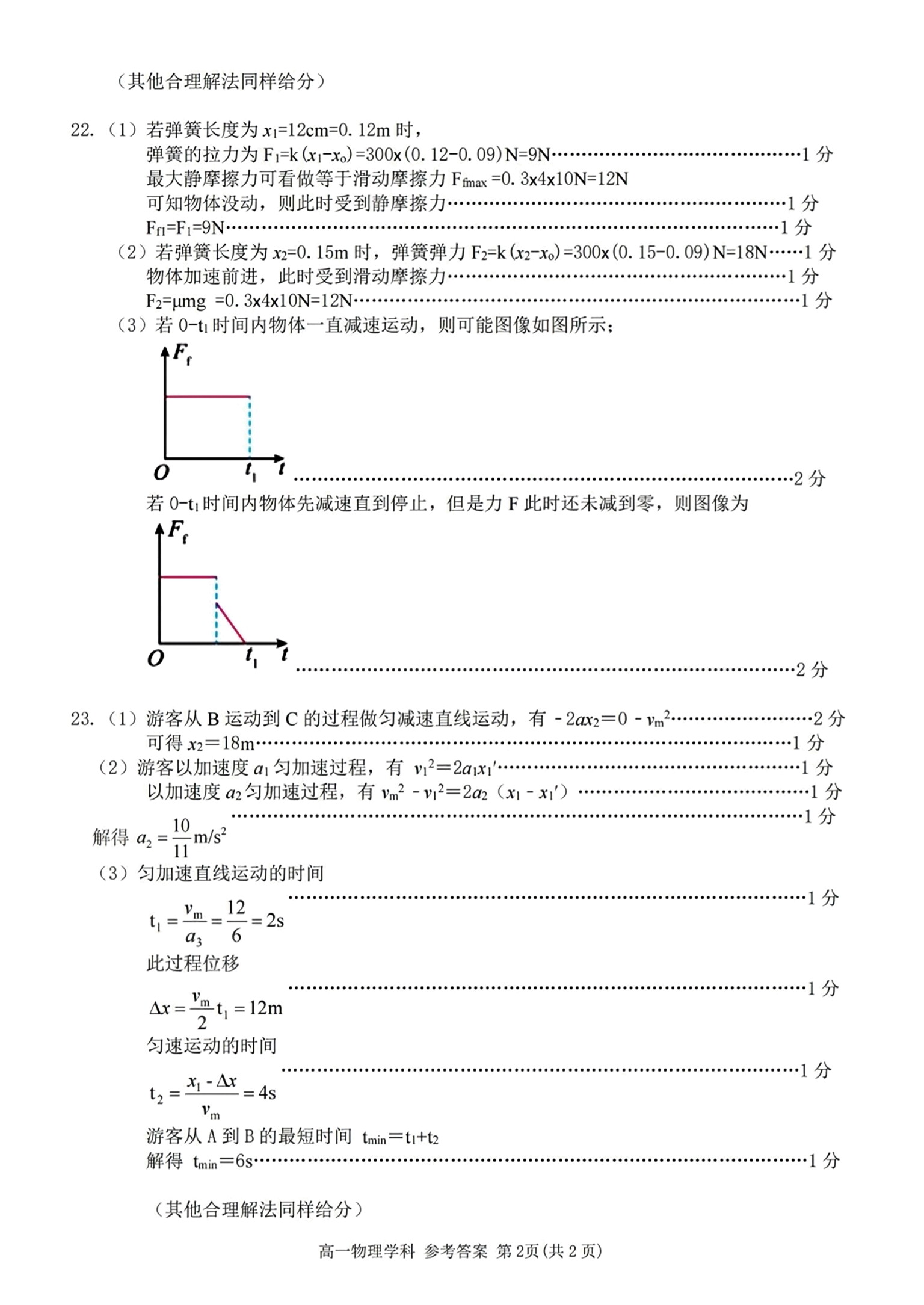 全国100所名校最新高考冲刺卷2023物理二福建