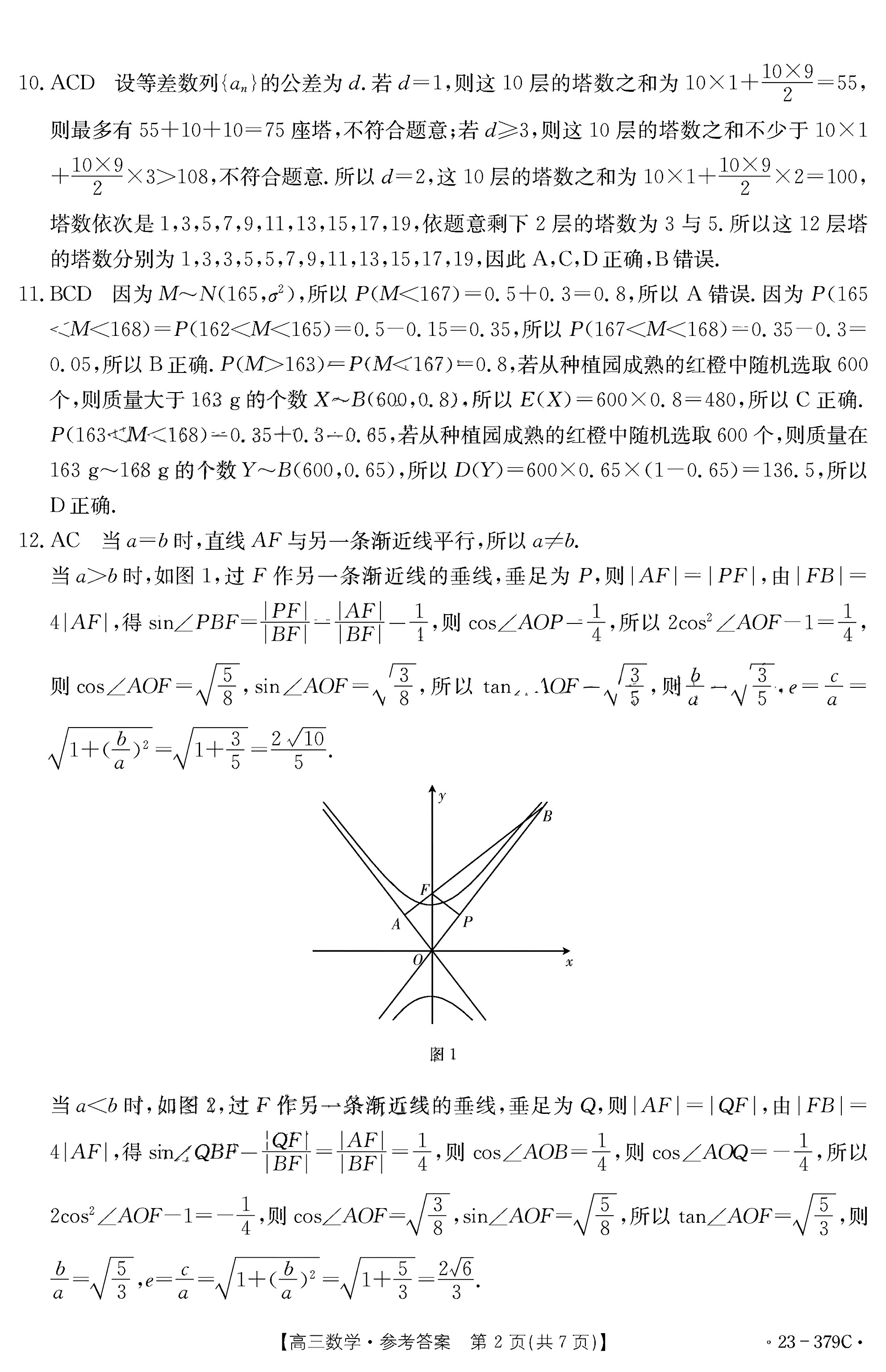 2024年衡水金卷先享题高三一轮复习夯基卷(江西专版)二数学f试卷答案
