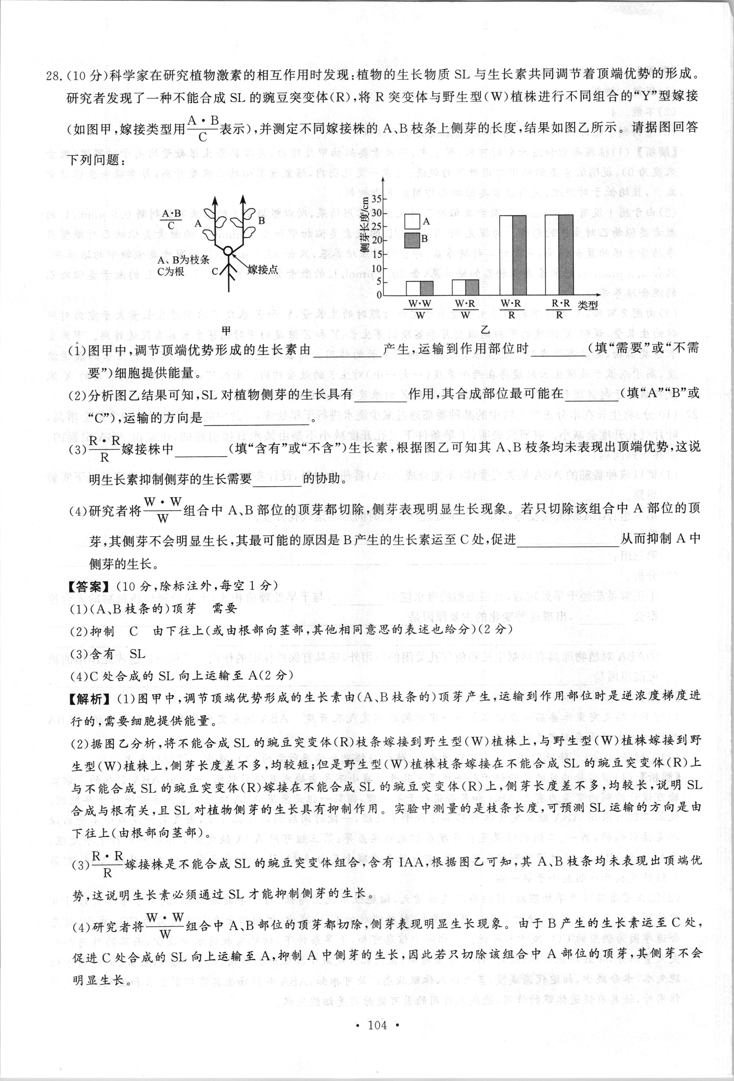 衡水金卷先享题·月考卷 2023-2024学年度上学期高三年级二调考试[新高考无角标]生物学答案