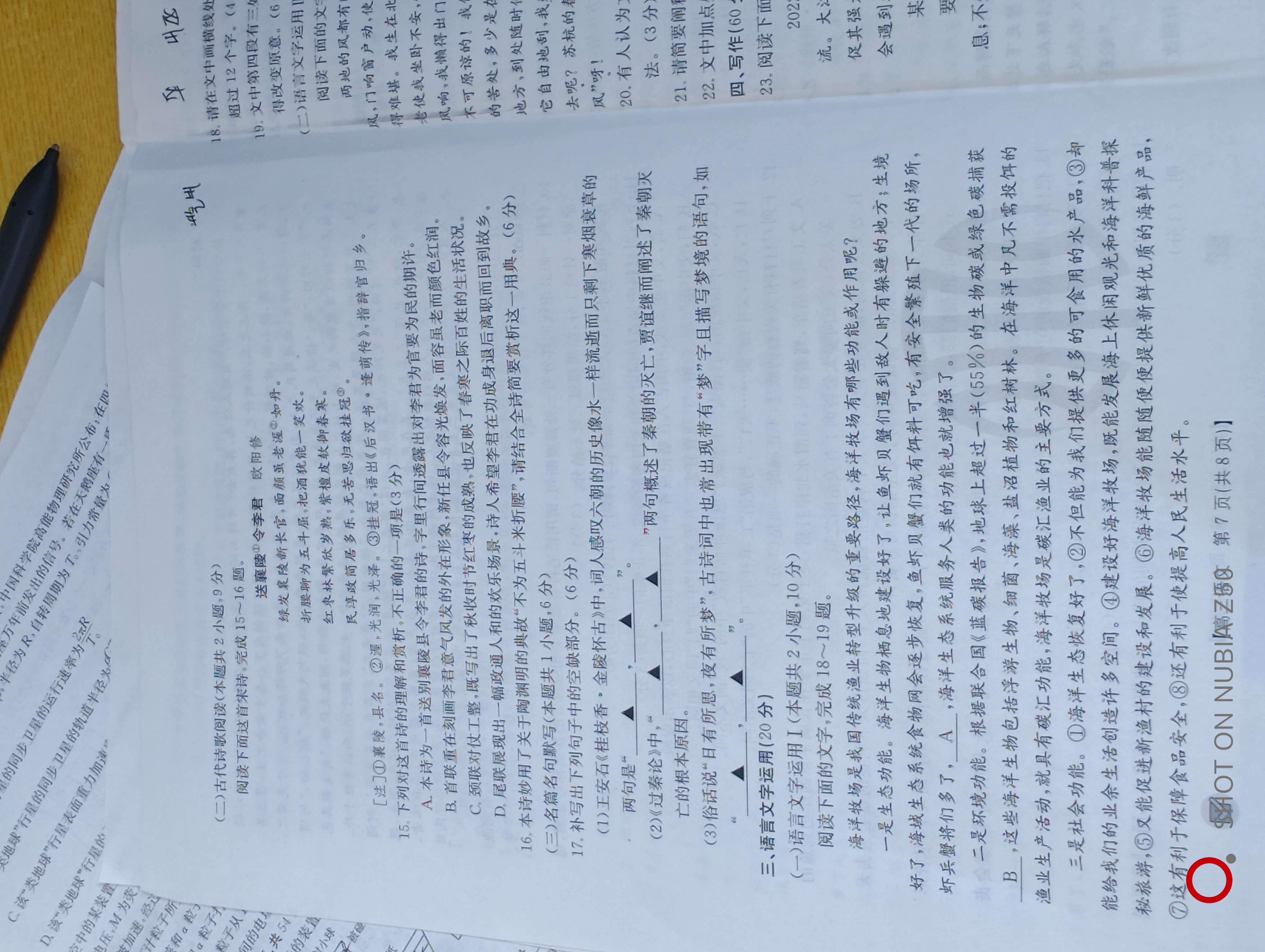 衡水金卷先享题分科综合卷2024年普通高等学校招生全国统一考试模拟试卷一语文