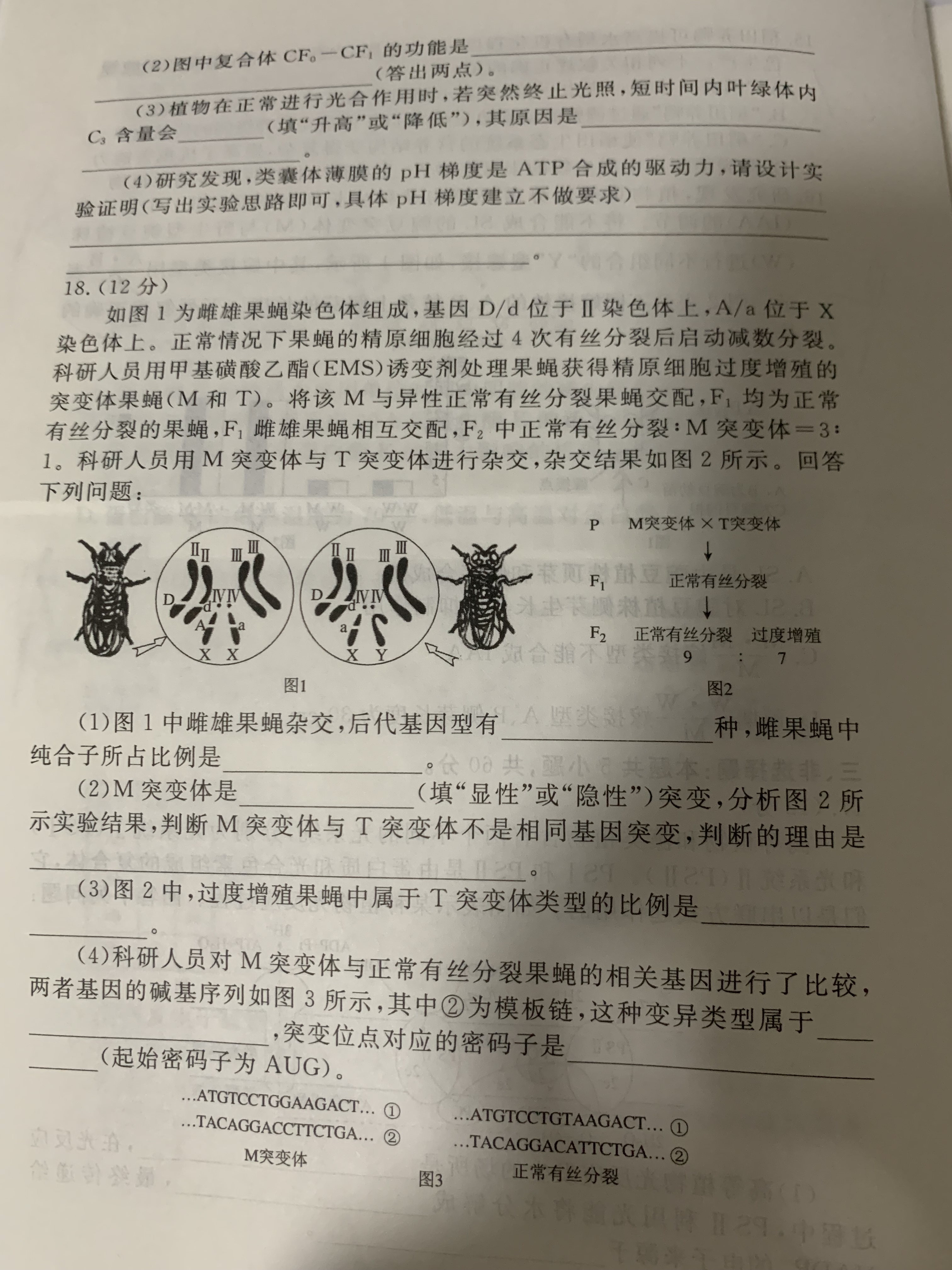 全国100所名校最新高考冲刺卷样卷一2023生物