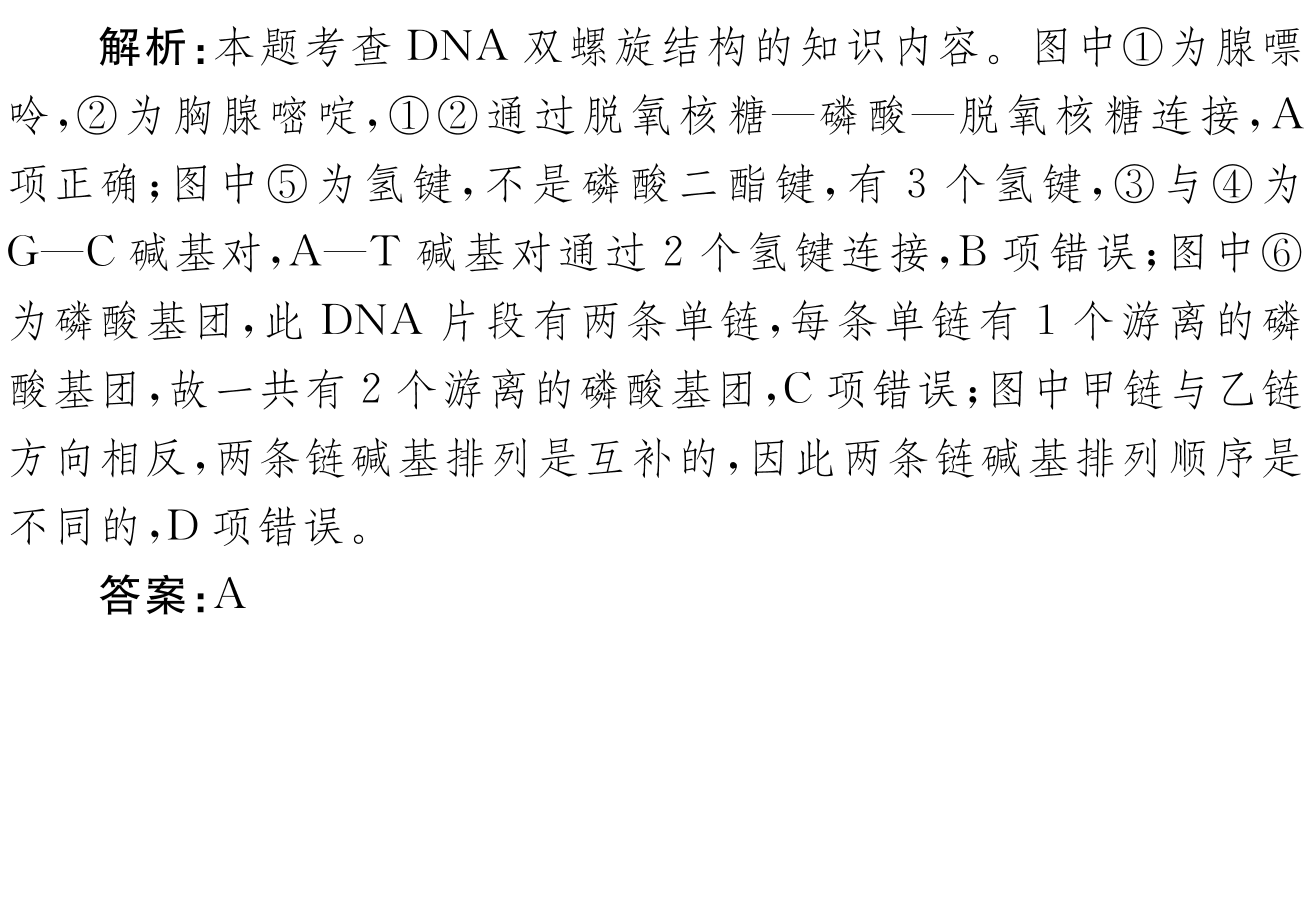 大庆中学2023-2024学年高一年级上学期月考生物试卷答案