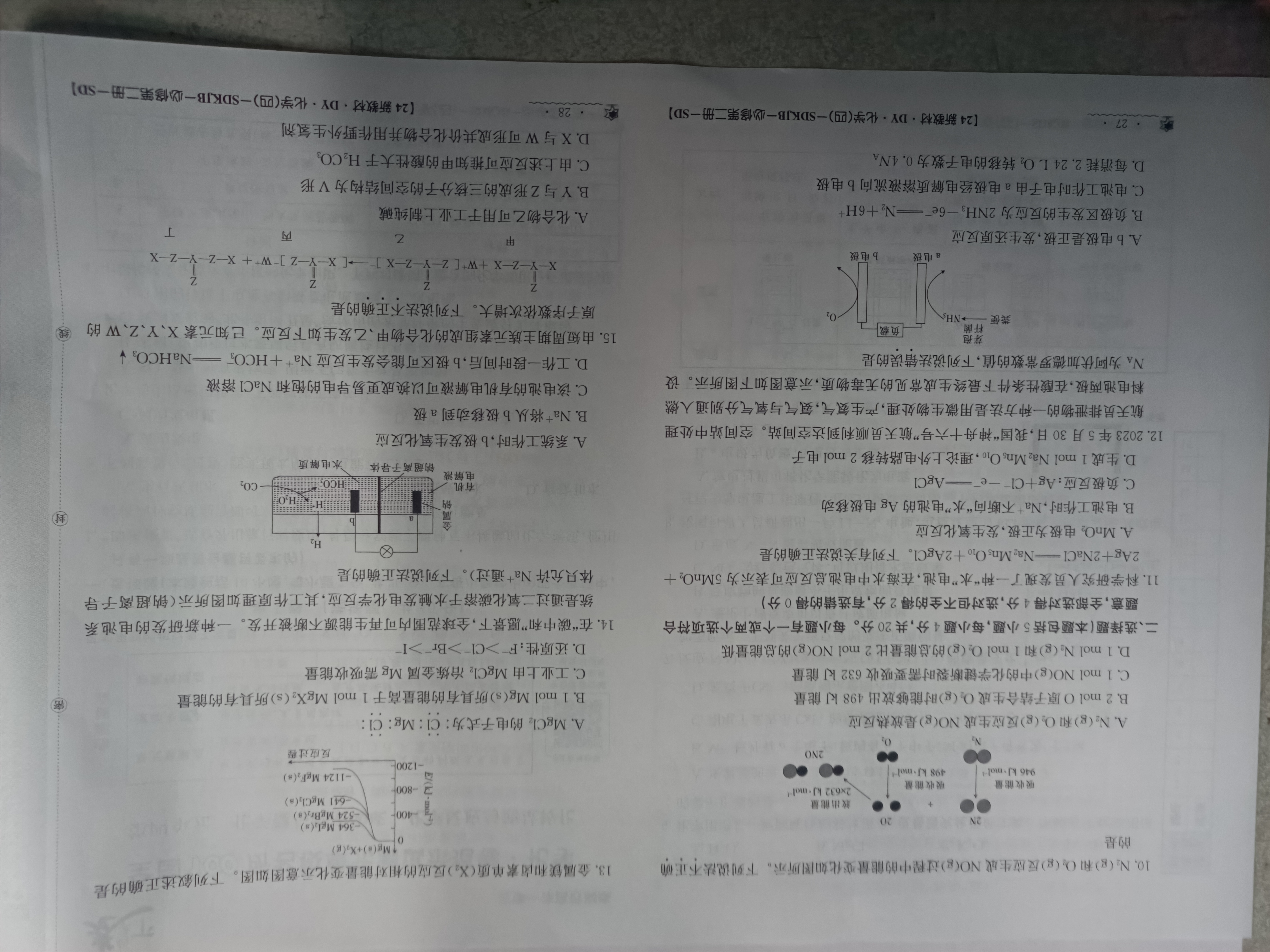 2024届普通高等学校招生全国统一考试 高三青桐鸣冲刺卷一答案(化学)