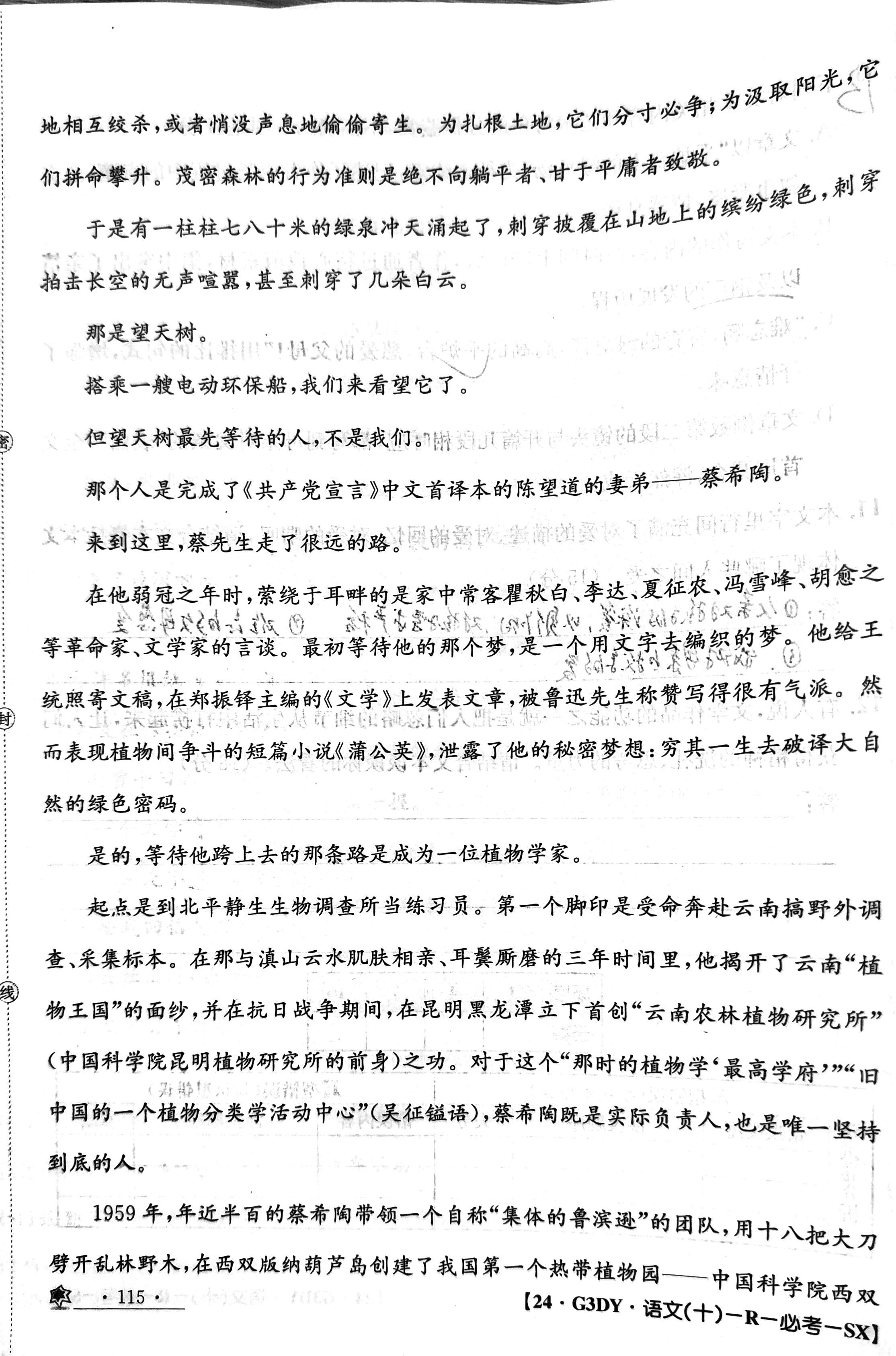 炎德英才大联考湖南师大附中2024届高三月考试卷(六)语文答案)