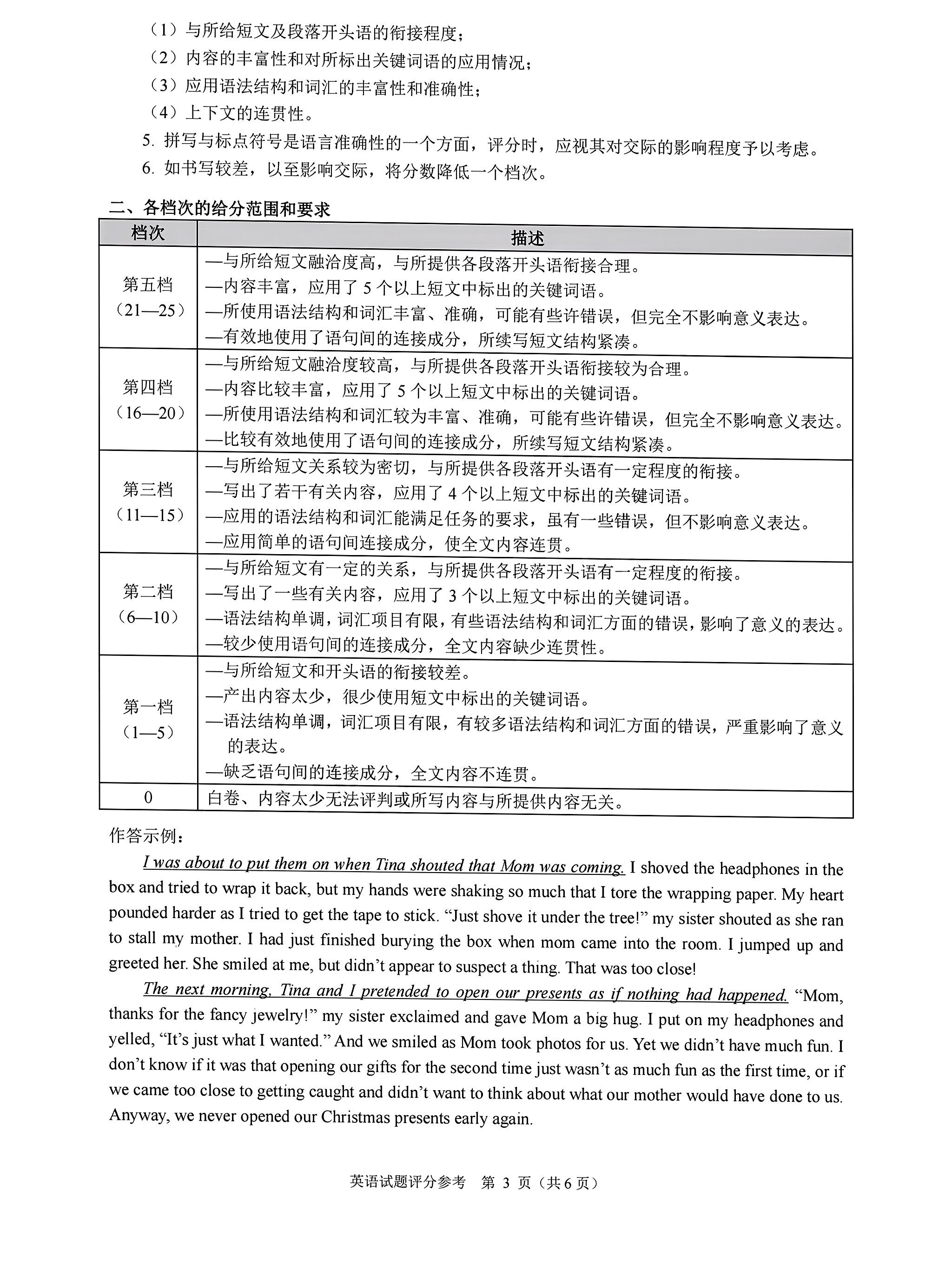 2024年衡水金卷先享题 分科综合卷 全国乙卷 英语(一)答案