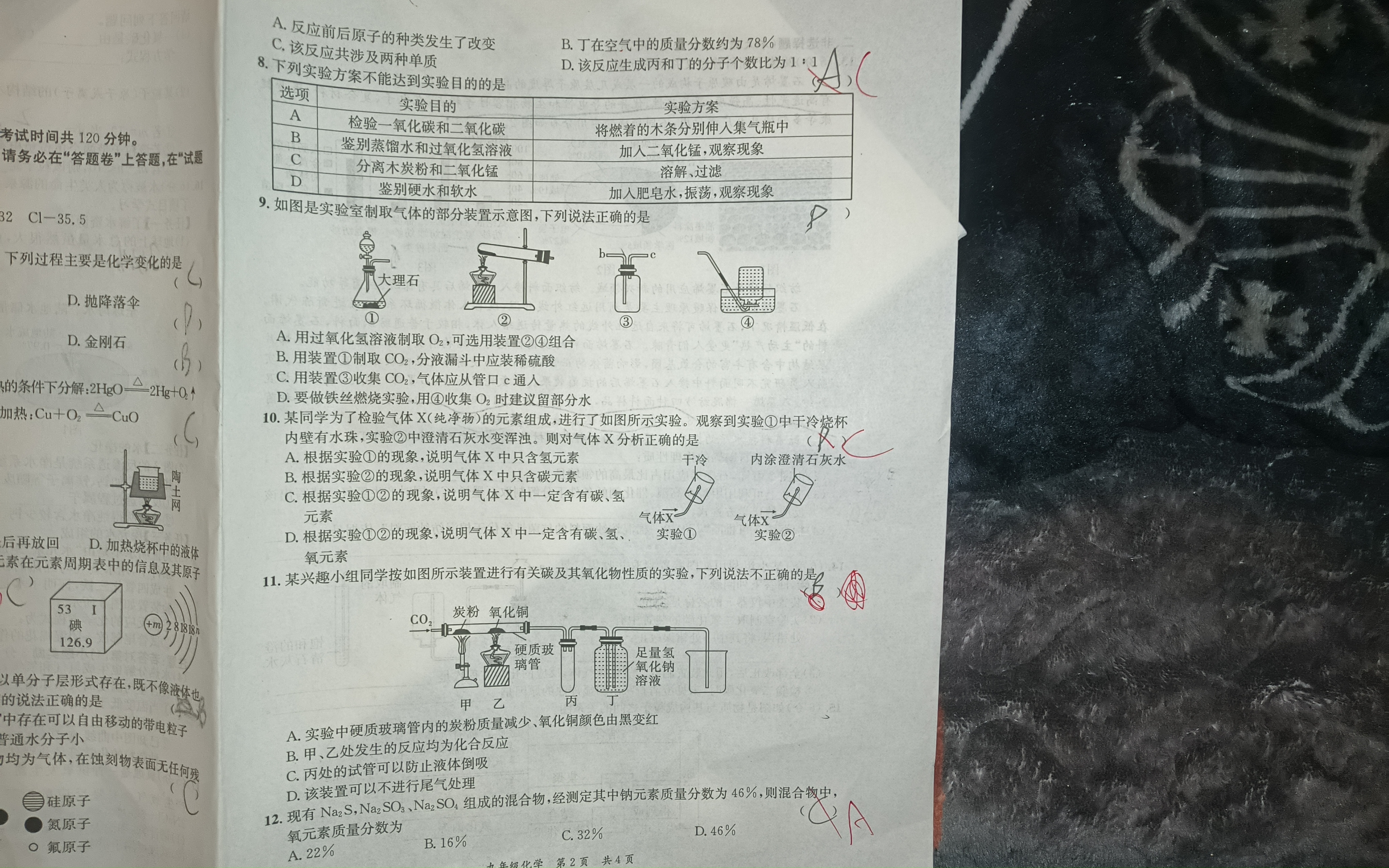 衡水金卷先享题2023-2024高三一轮复习单元检测卷(重庆专版)/化学(1-7)答案