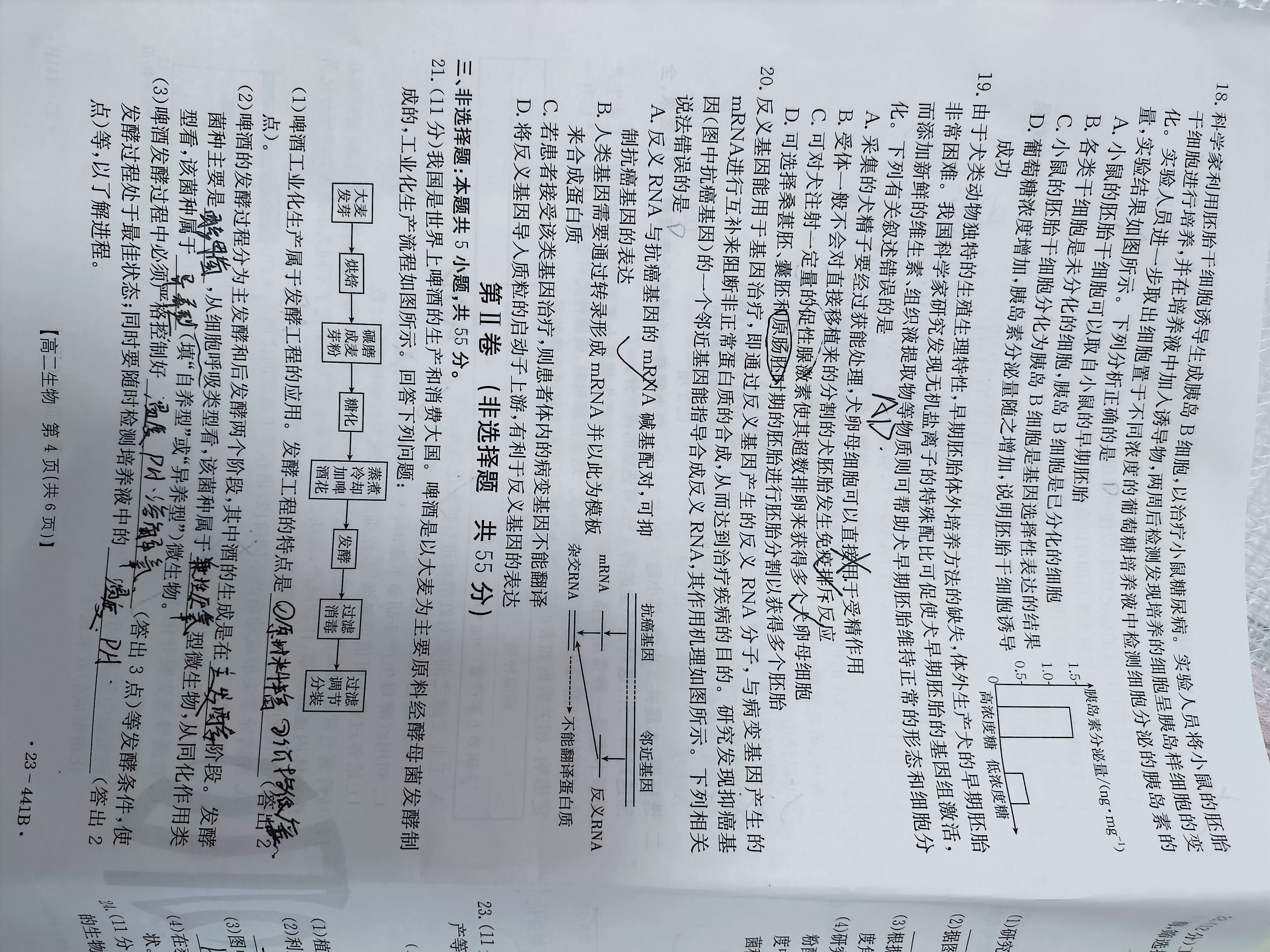 安徽省2023-2024学年度八年级上学期期中综合评估【2LR】生物试卷答案