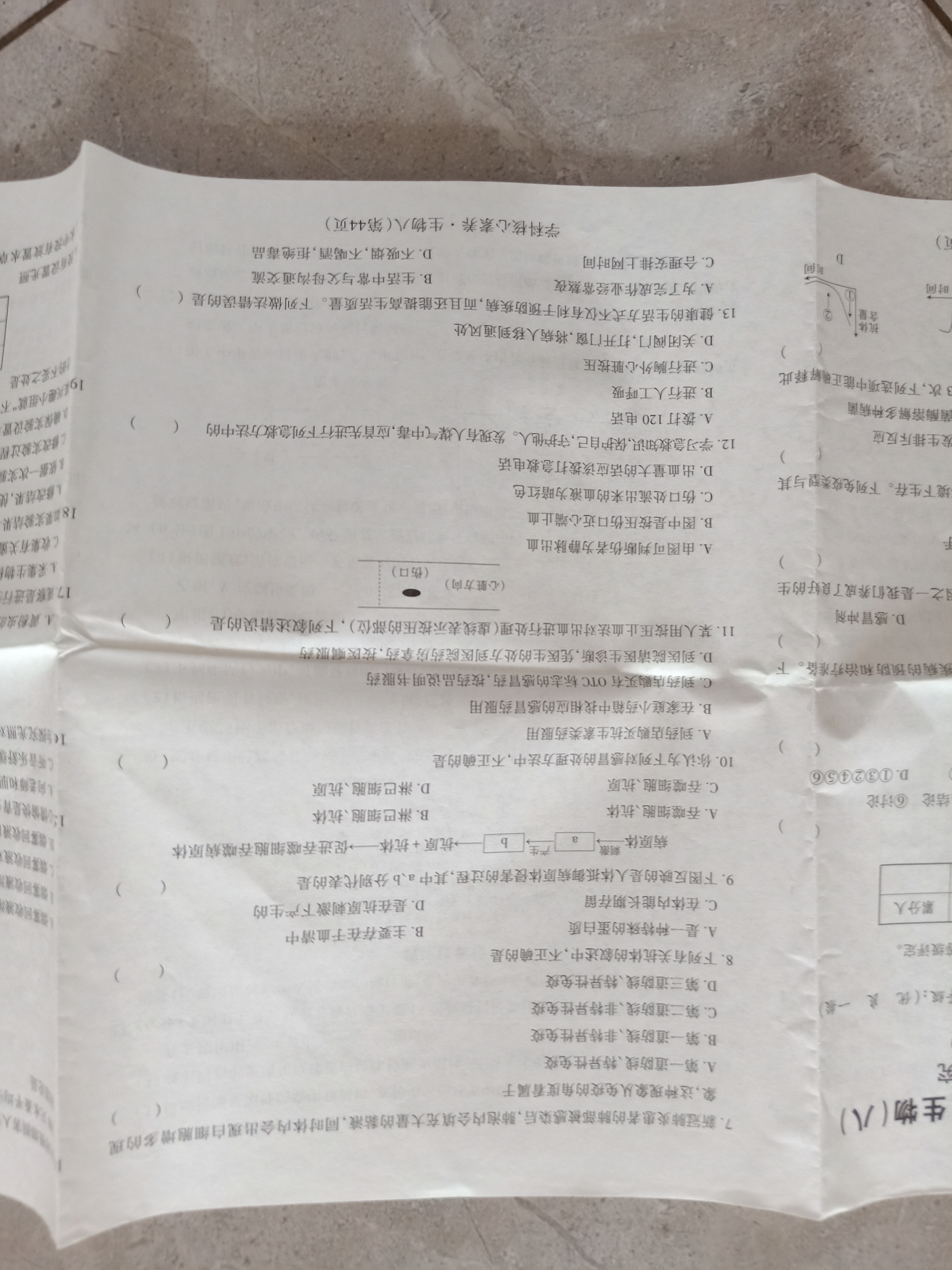全国100所名校最新高考冲刺卷样卷一2023生物