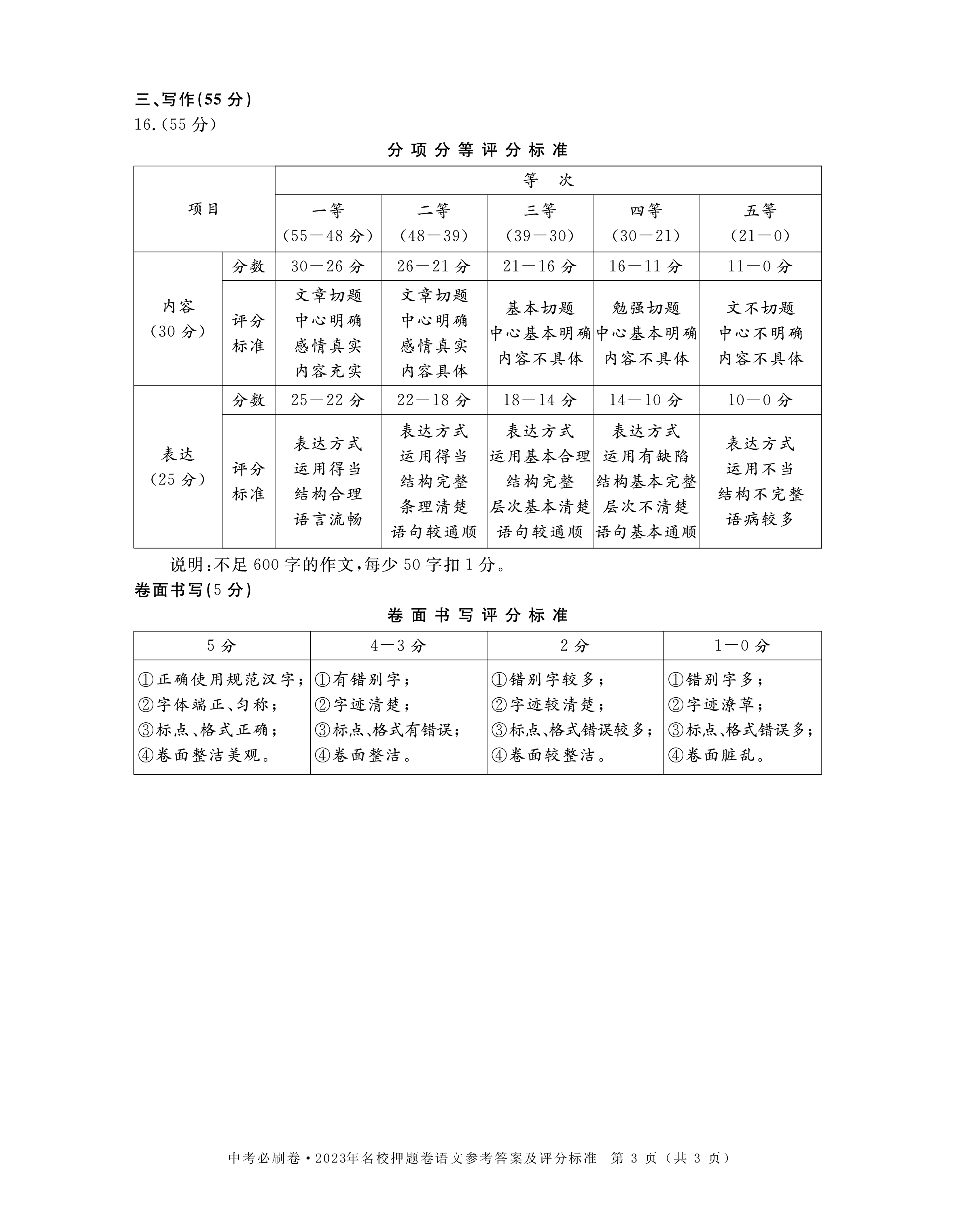 衡水金卷先享题摸底卷三2023-2024语文