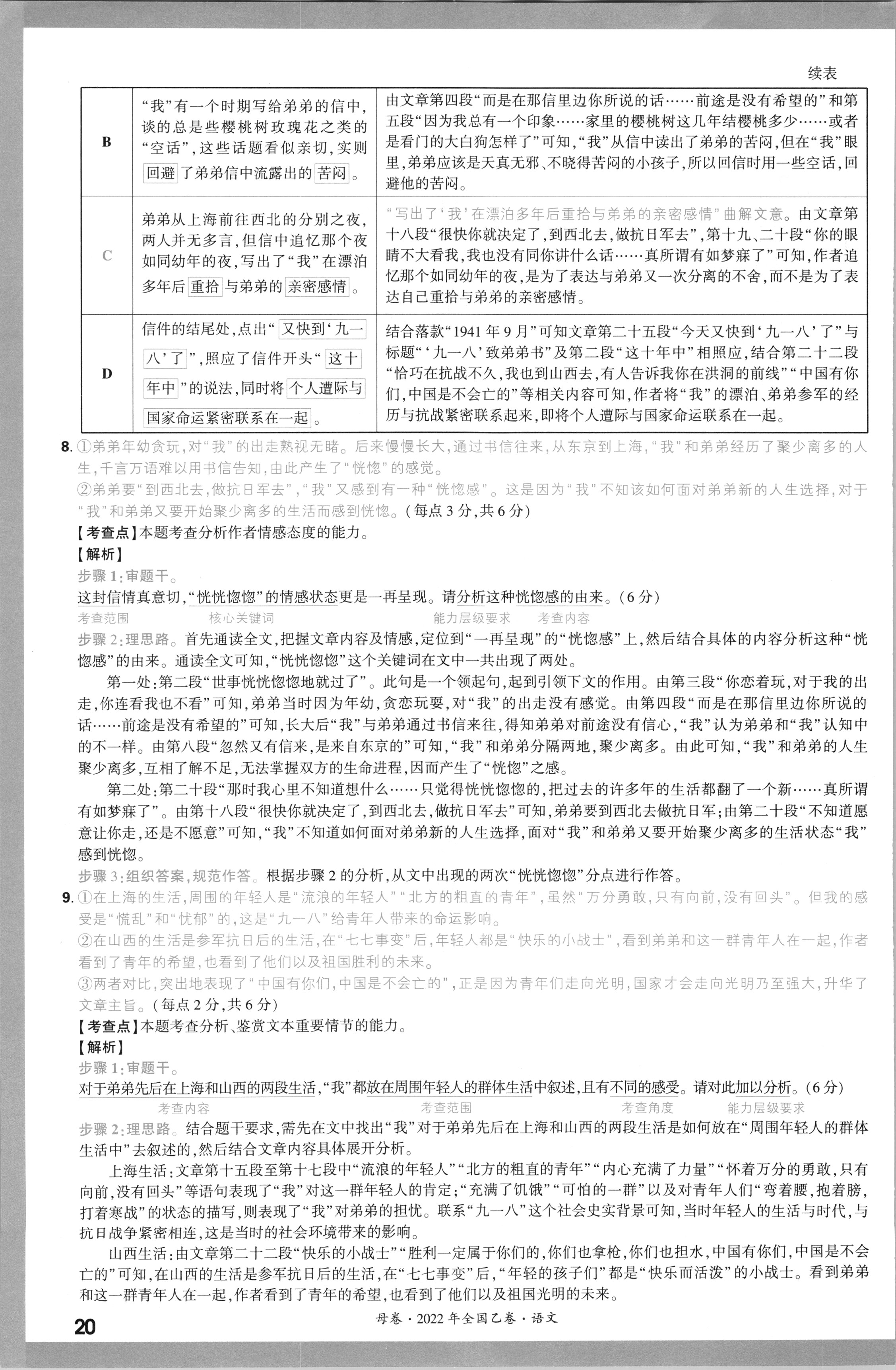 四川省仁寿第一中学校(北校区)2021级高三上学期9月月考语文答案