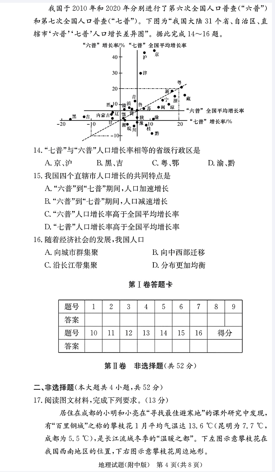 2023-2024衡水金卷先享题高三一轮复习单元检测卷地理重庆专版22试题