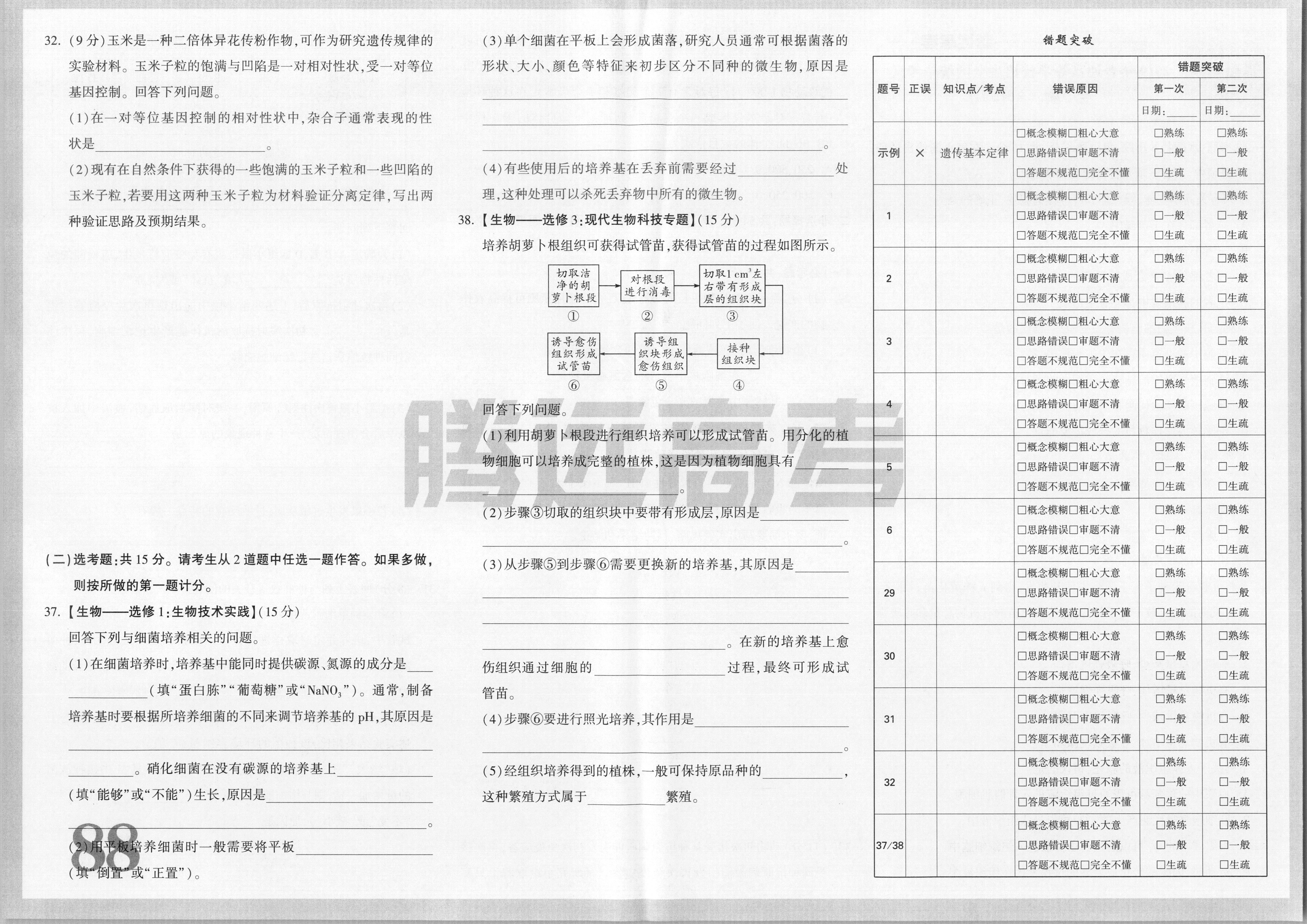 2024衡水金卷先享题生物答案免费查询