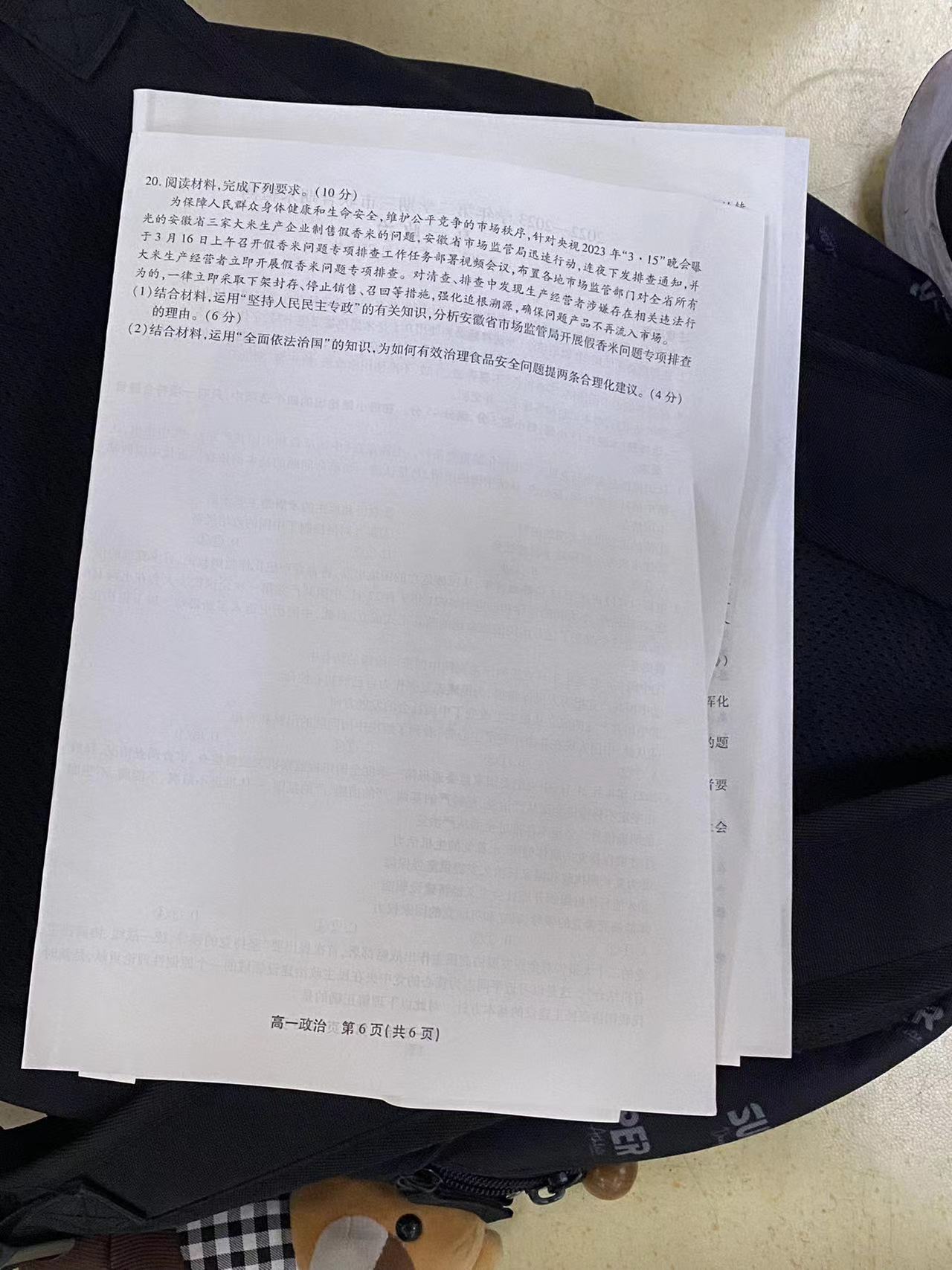 炎德英才大联考湖南师大附中2024届高三月考试卷(三)政治试题试卷答案答案