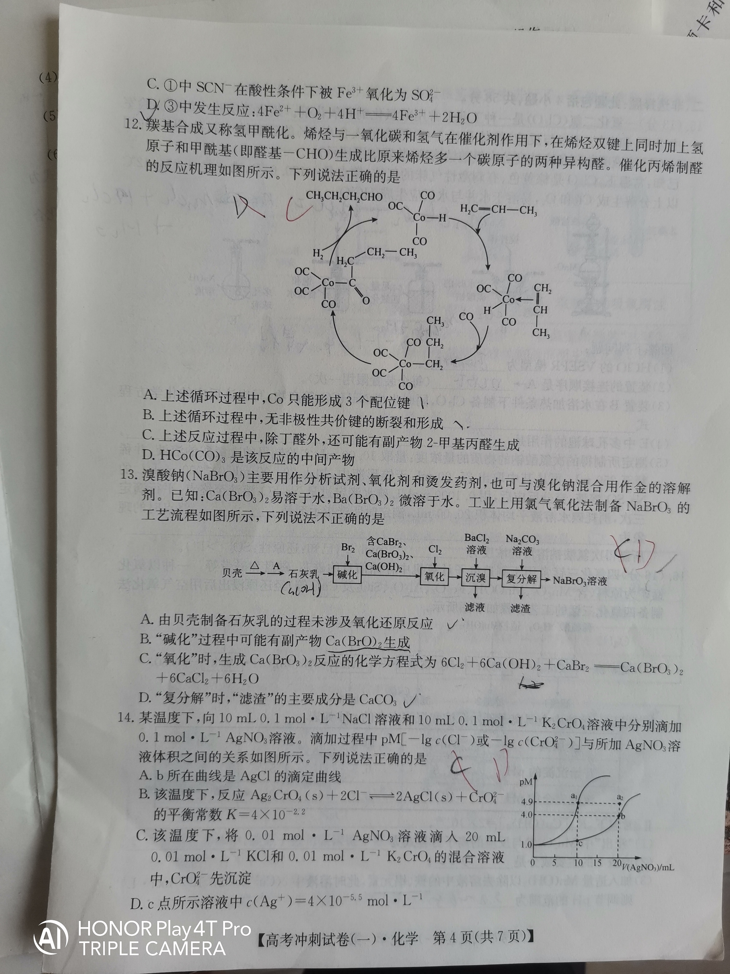 4九师联盟·2024届高三10月质量检测巩固卷(LG）化学试卷答案