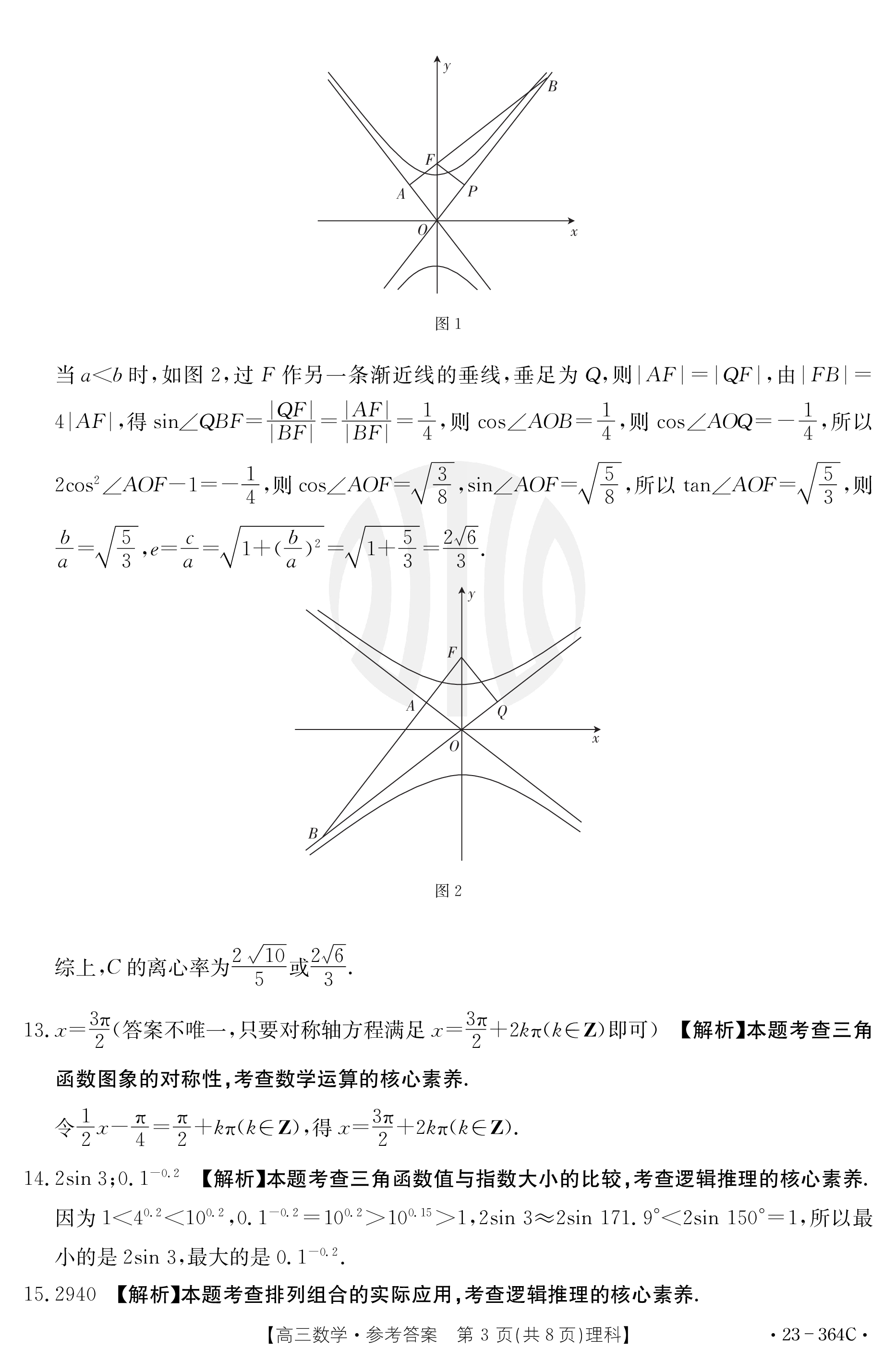 2024届衡水金卷先享题 信息卷(JJ·A)理数(二)2试题