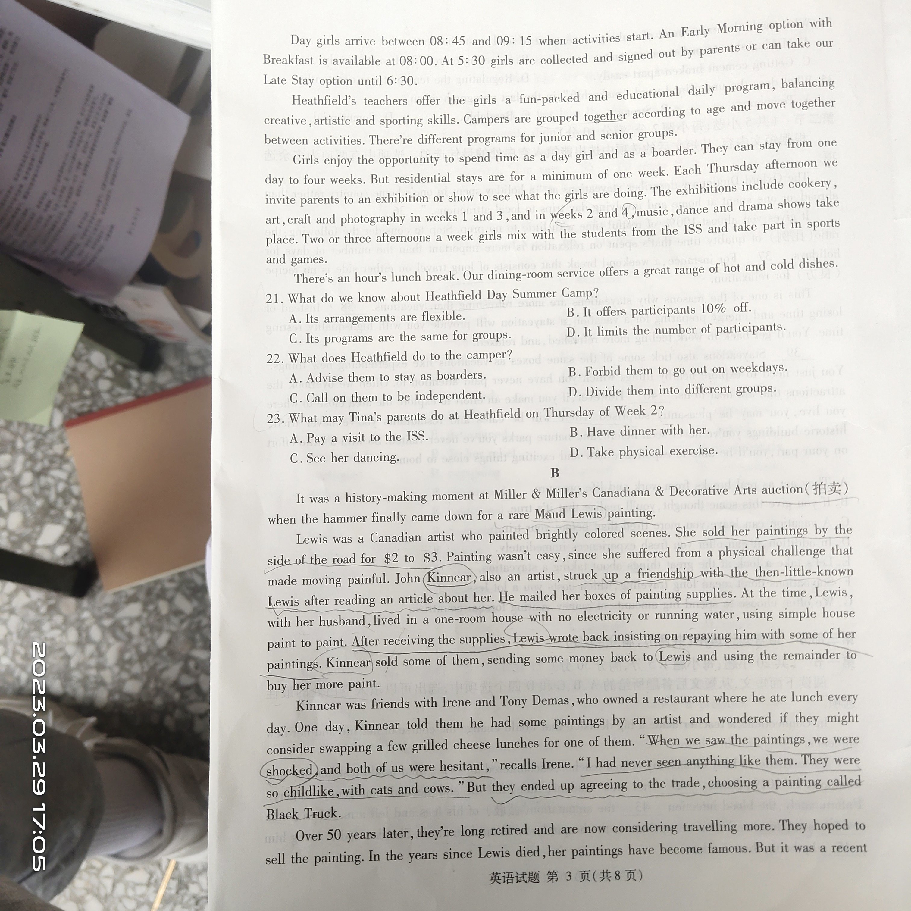 2023-2024学年高二试卷11月百万联考(人形图标)英语试卷试卷答案