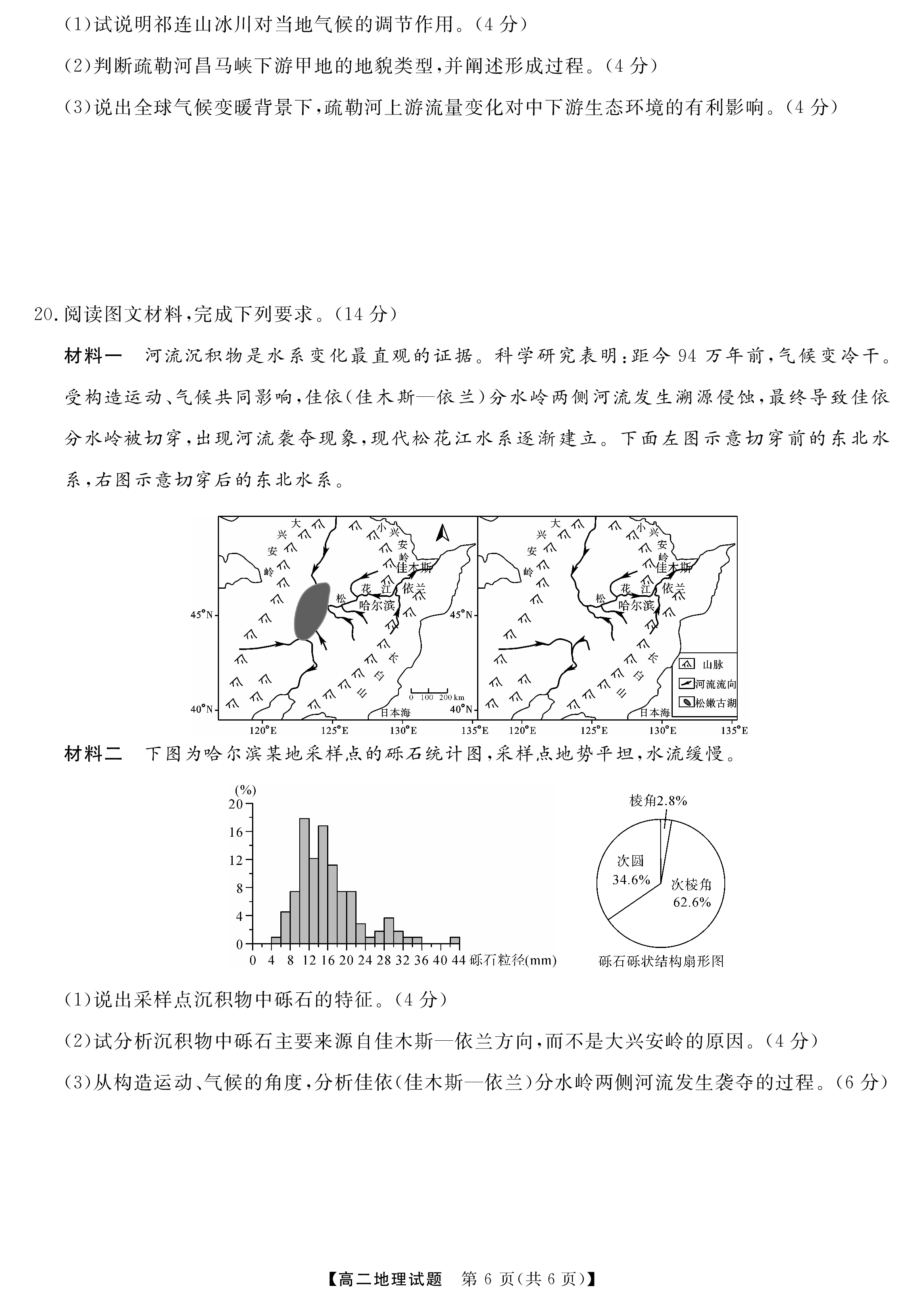 2024届高三第一轮复习周测卷·地理[24·G3ZCJ(新高考)·地理-ZTB-必考-GX]六试题