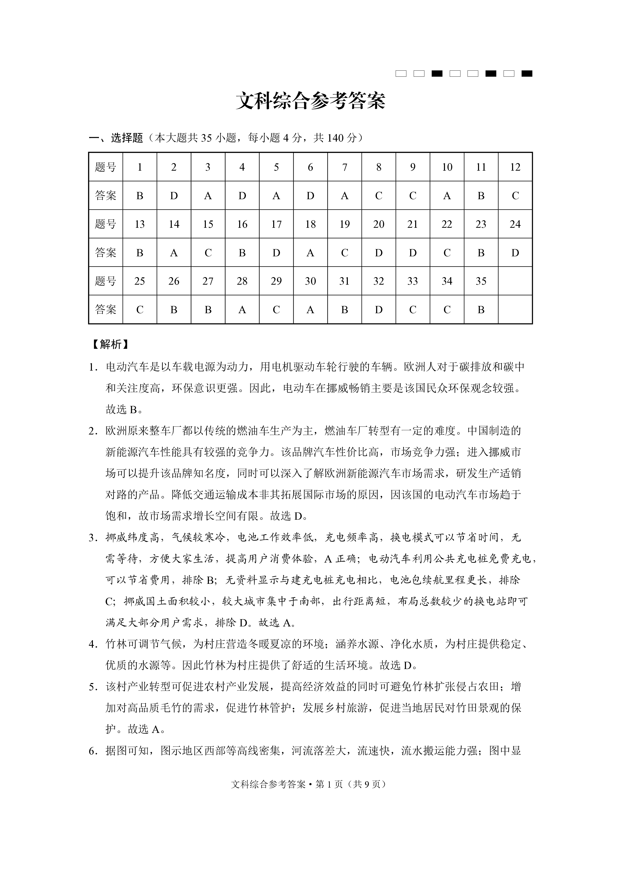 2024年北京专家卷(四)4文科综合试题