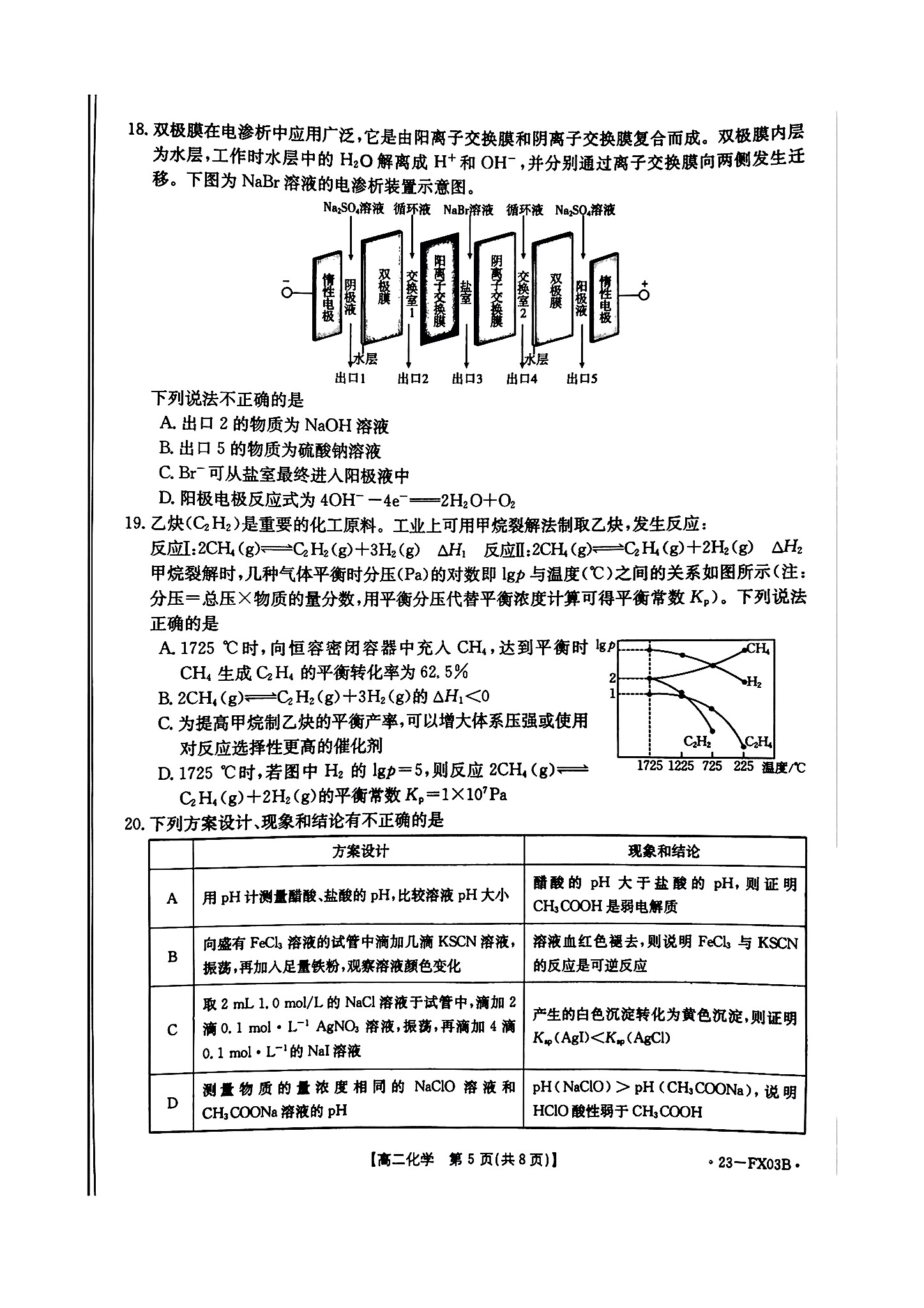 4衡水金卷先享题2023-2024模拟测试卷(广西专版)化学试卷答案