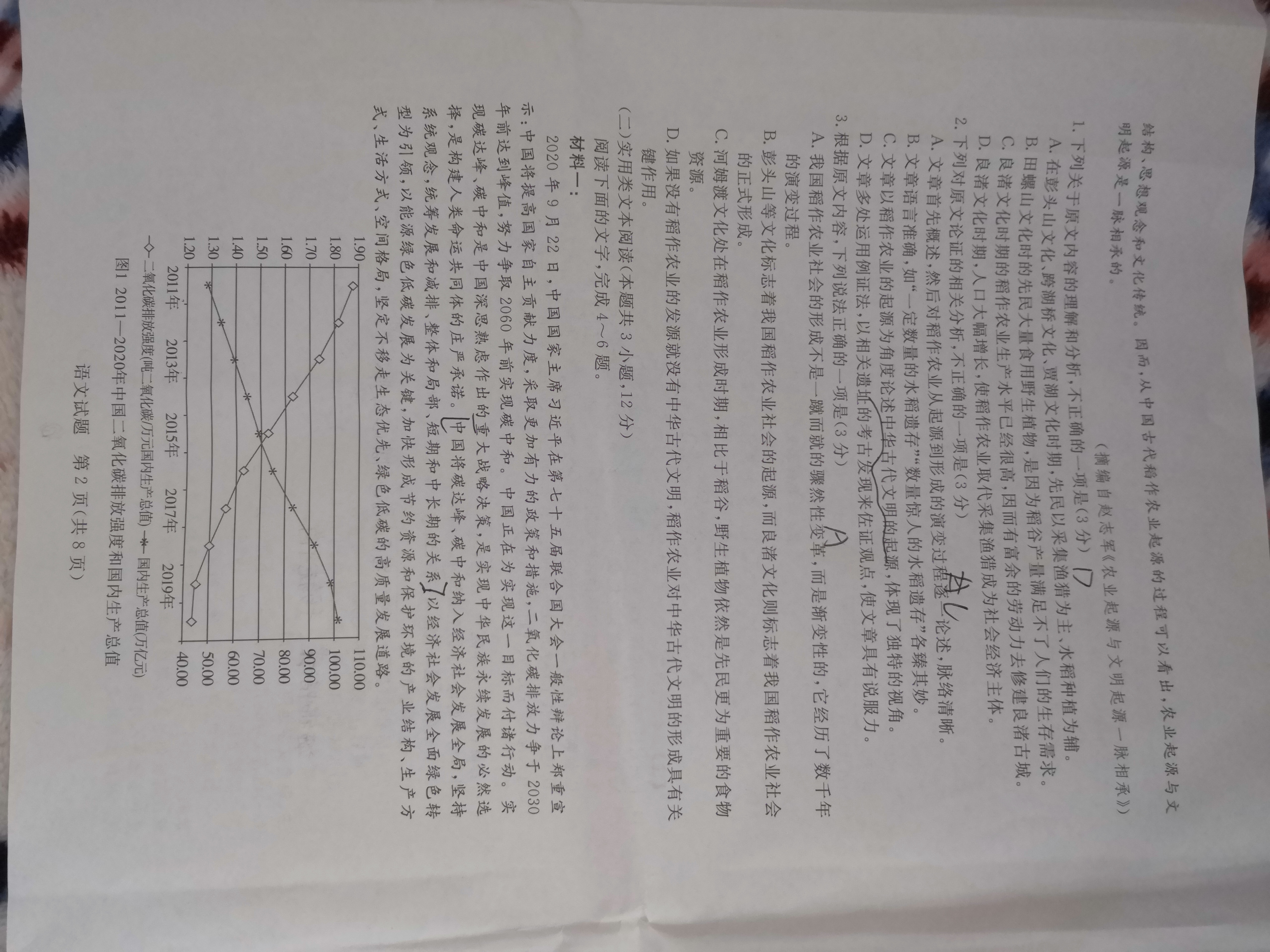 2024届高三青桐鸣10月大联考语文试题