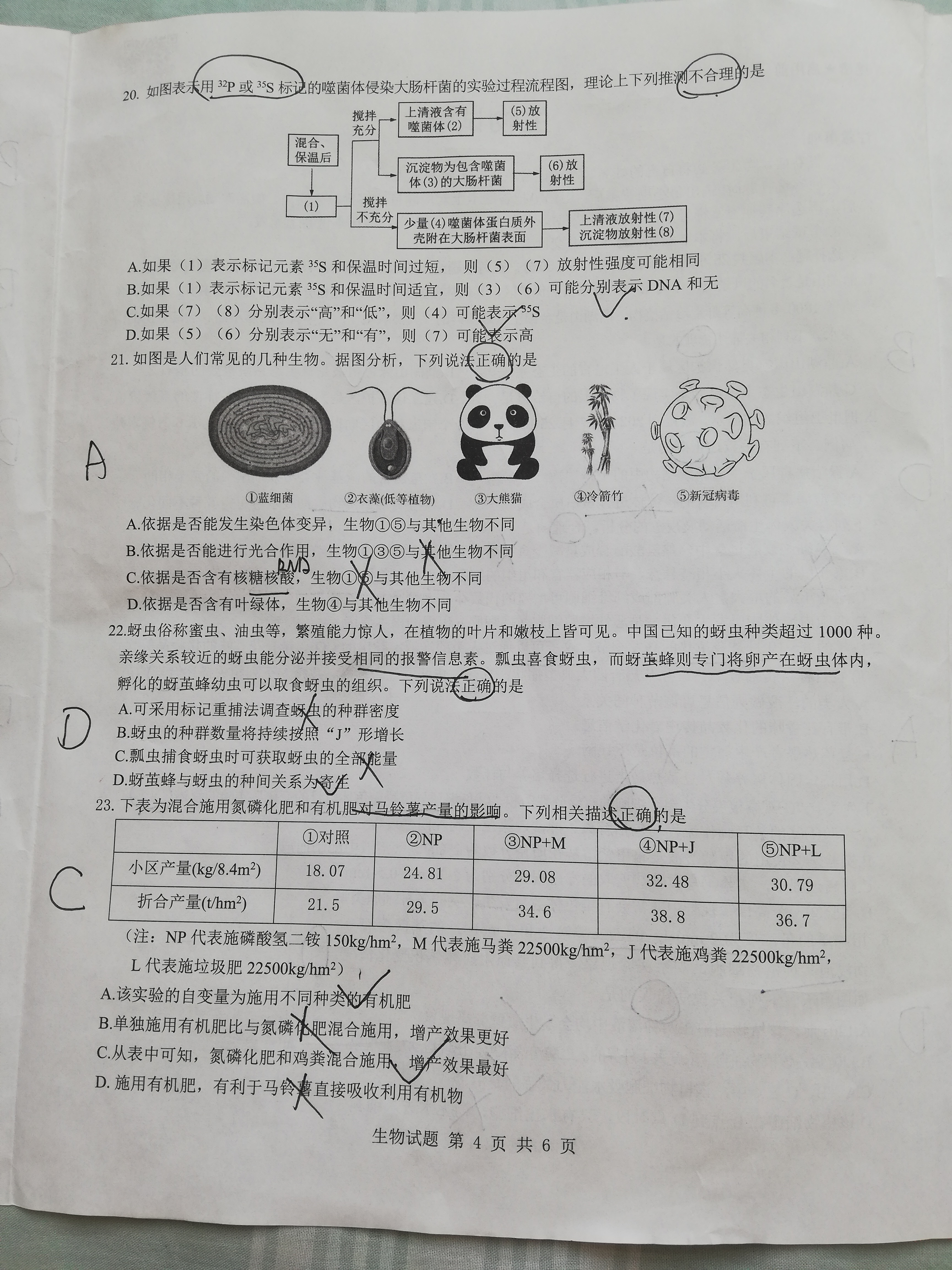 2024届全国100所名校单元测试示范卷·生物[24·G3DY(新高考)·生物-R-必考-HEB]一试题