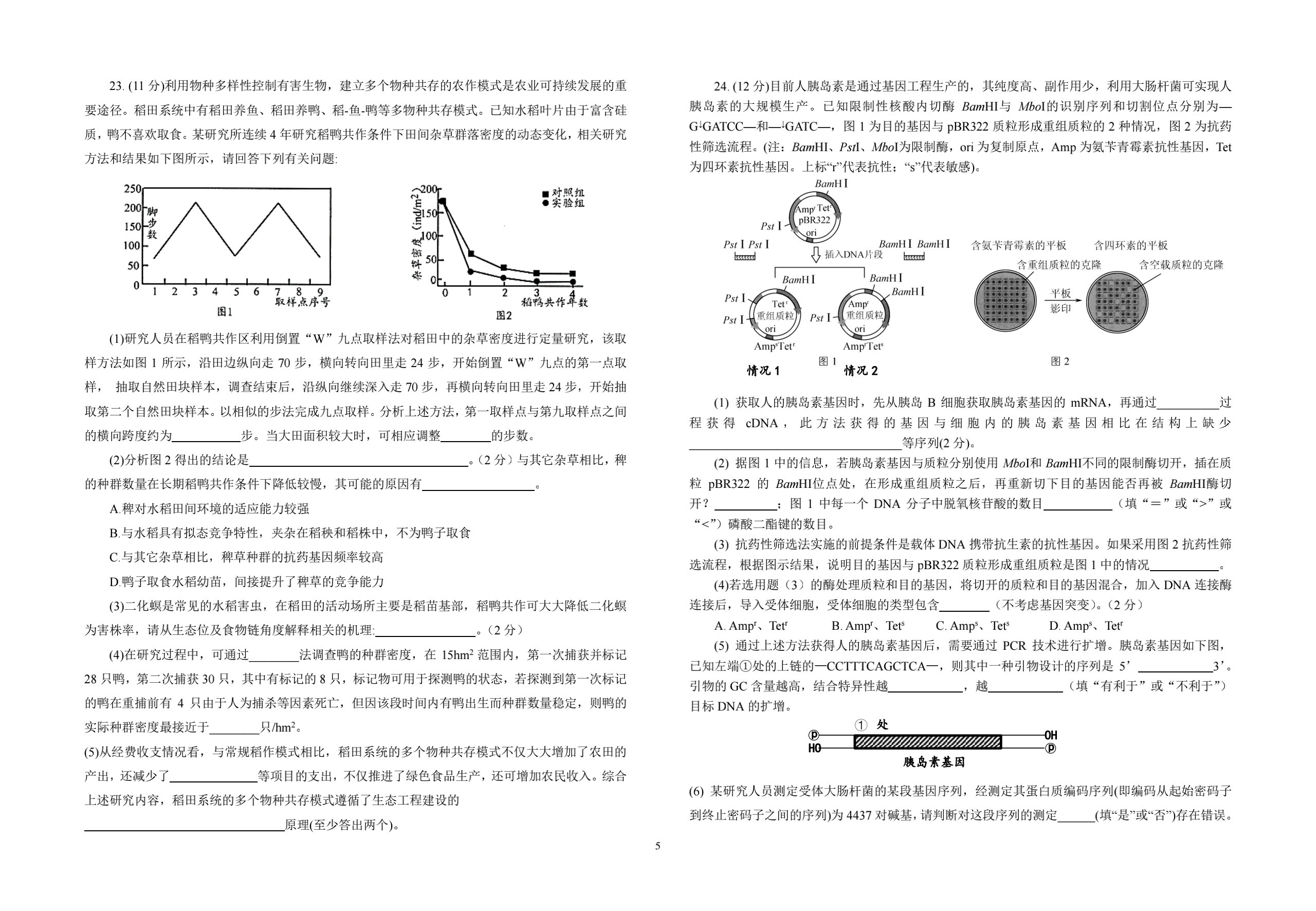 河南省2024届九年级阶段评估(一)[1L]生物试题