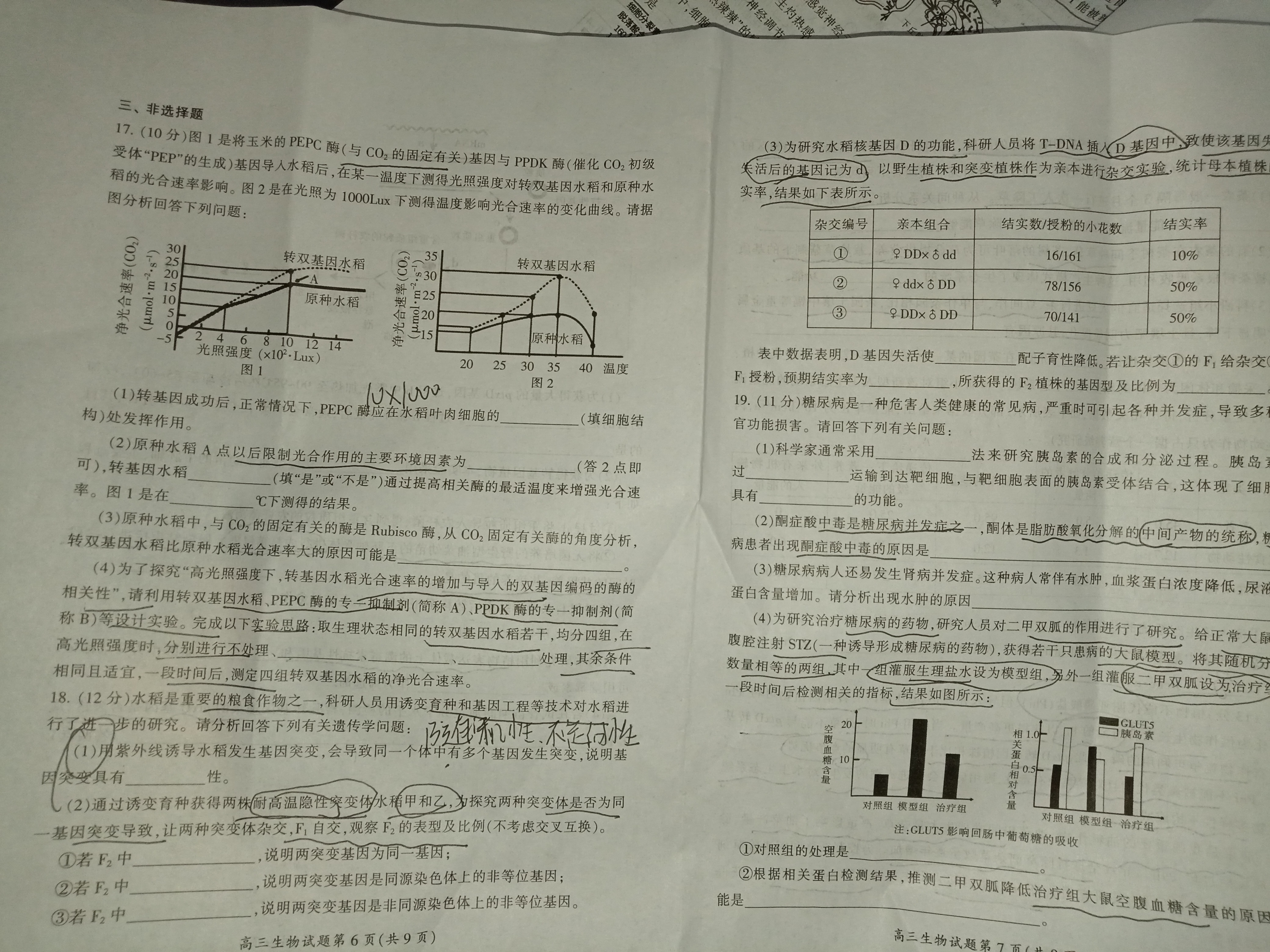 2024届全国100所名校单元测试示范卷·生物[24·G3DY(新高考)·生物-LKB-必考-HUB]七试题