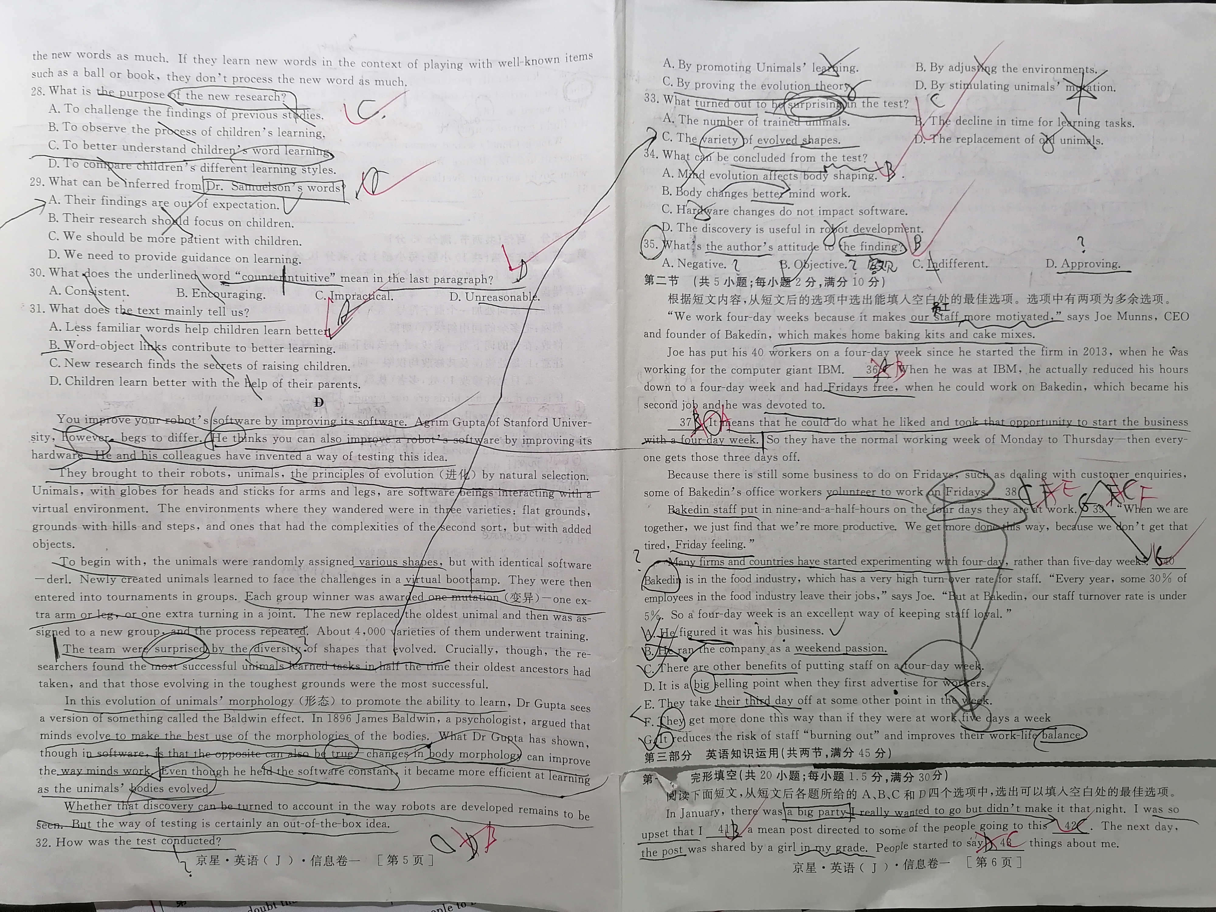 全国100所名校最新高考冲刺卷英语2023届Y1