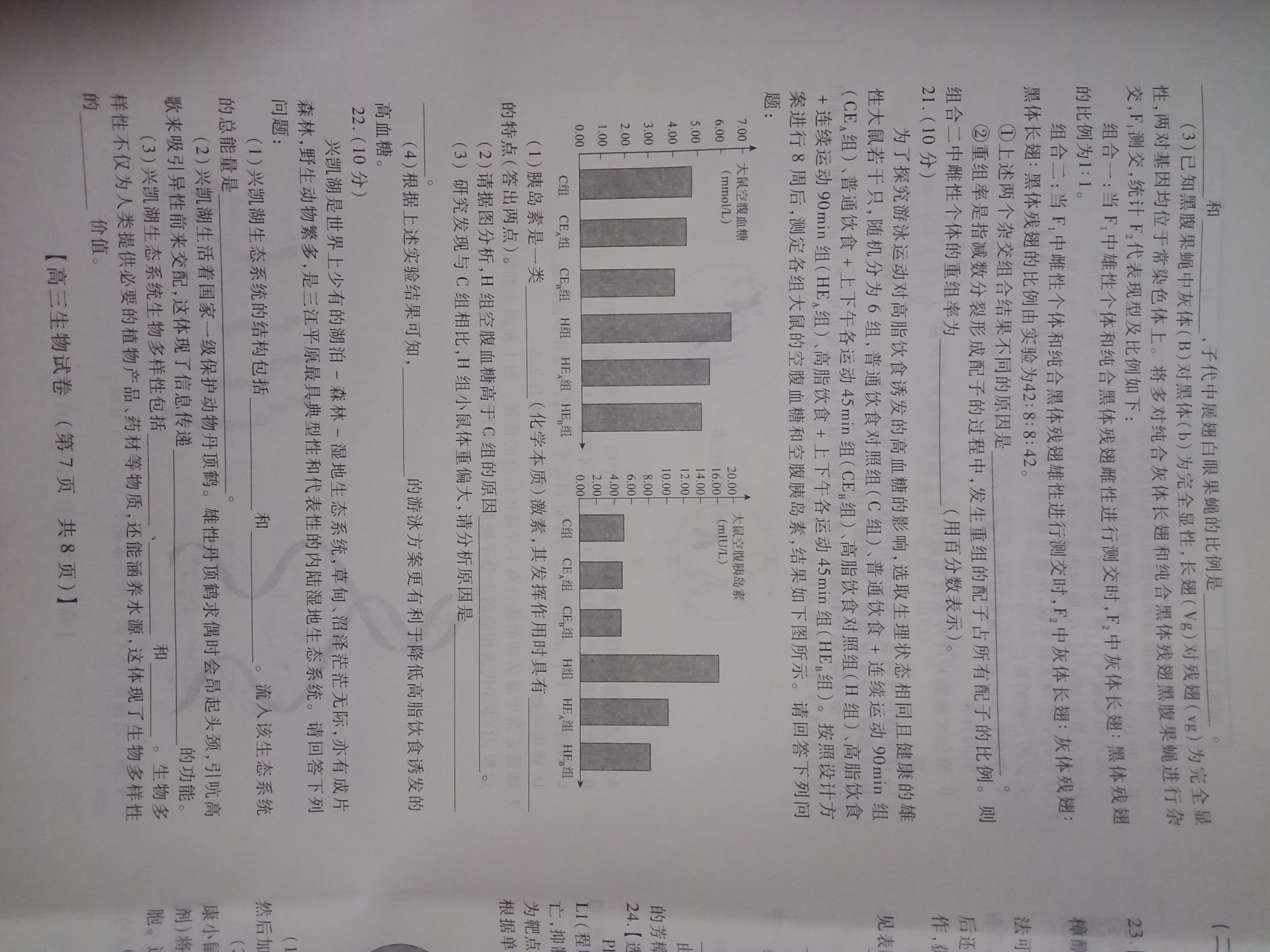 佩佩教育·2024年普通高校招生统一考试 湖南10月高三联考卷生物答案