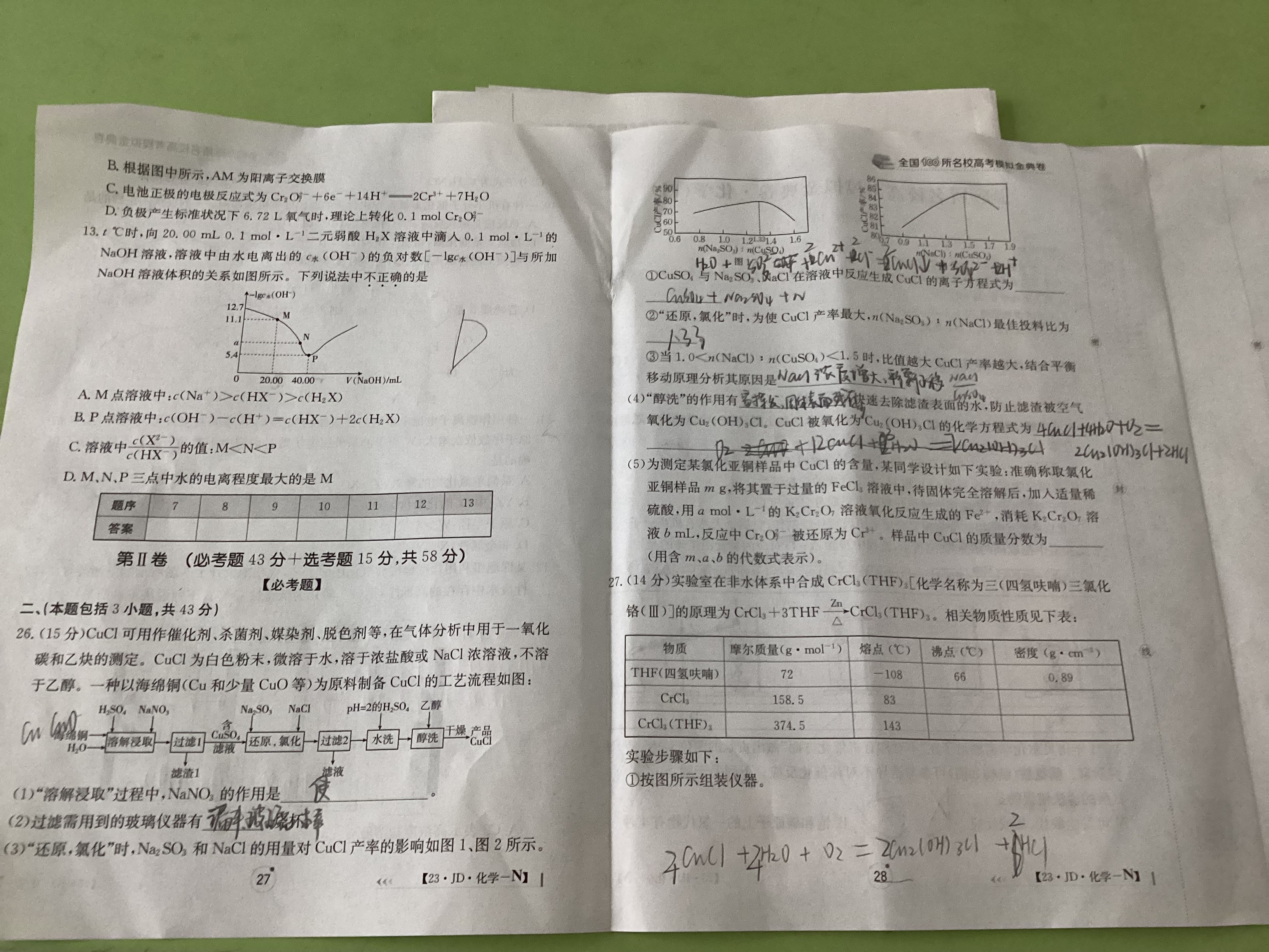 安徽省2024届九年级阶段评估(一)[1L]化学答案