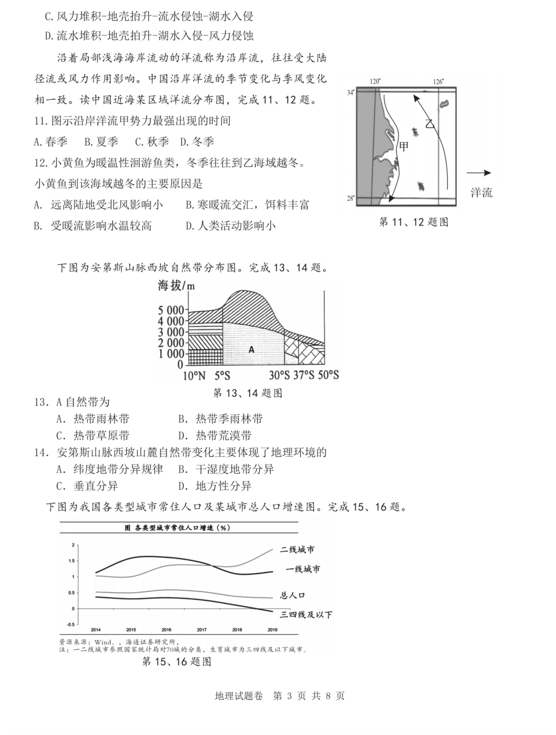 山西省晋中市2023年10月份九年级检测试题（卷）f地理试卷答案