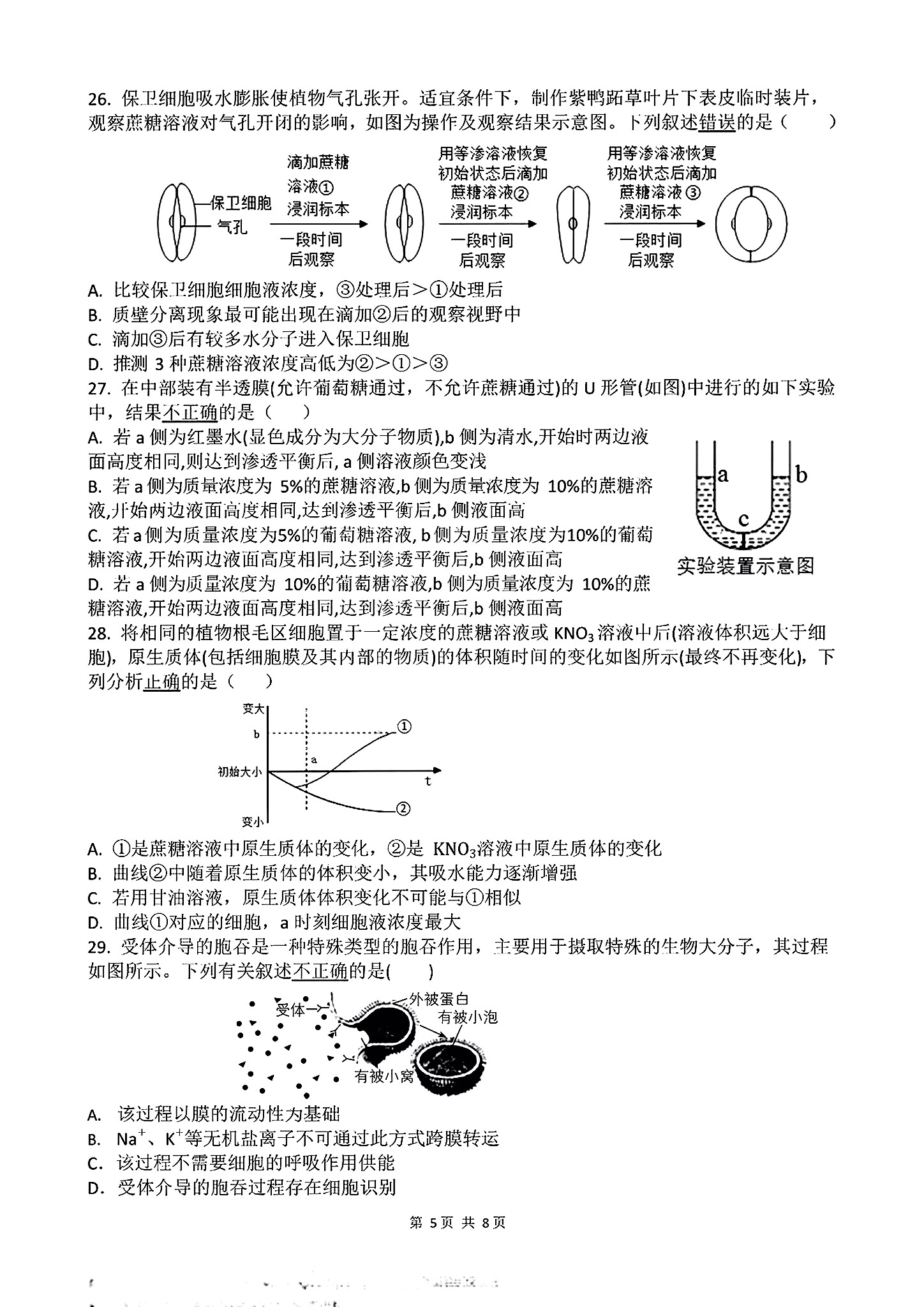 2024届全国100所名校单元测试示范卷·生物[24·G3DY(新高考)·生物-SJB-必考-QG]六试题