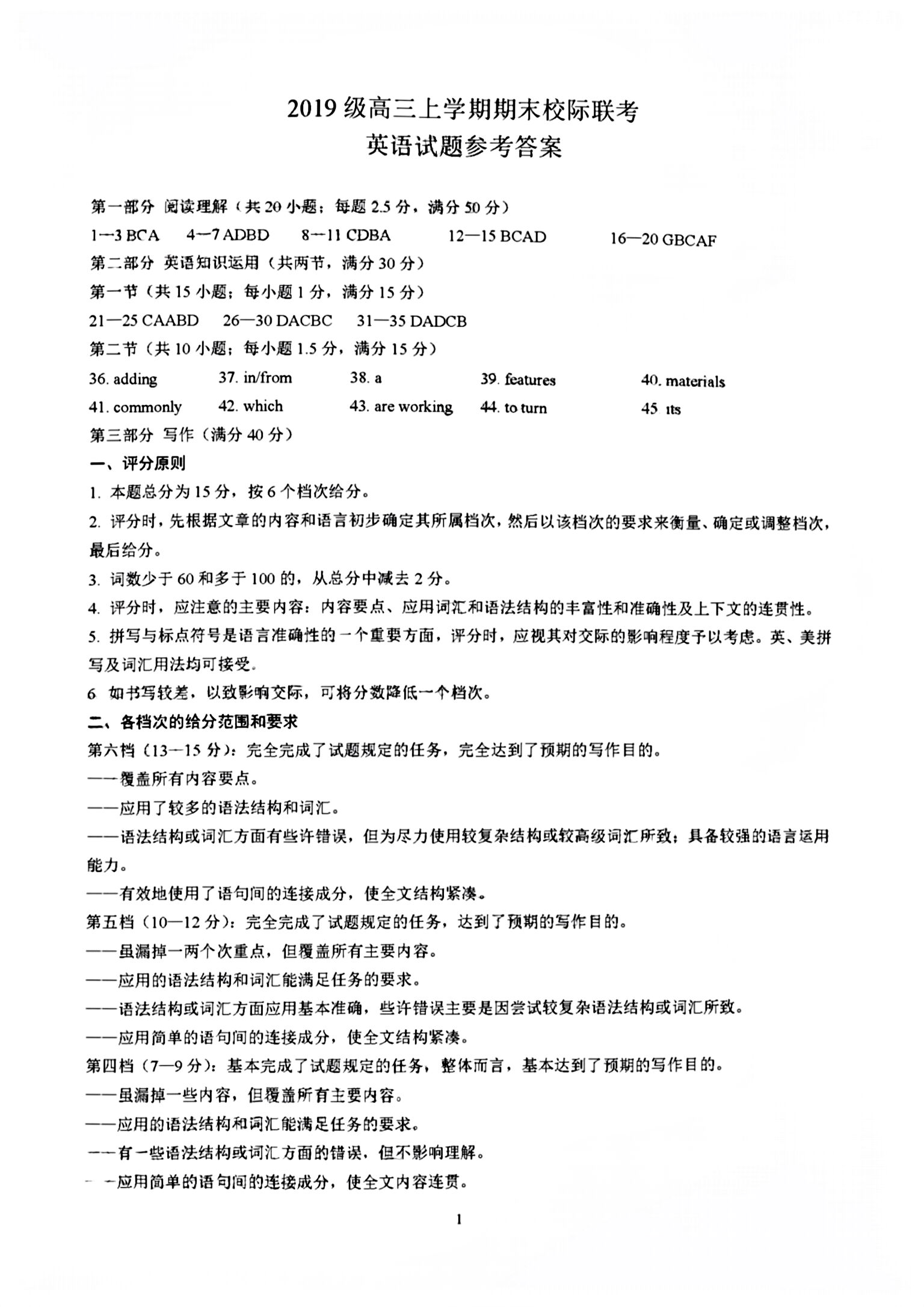 2024年普通高等学校招生全国统一考试模拟试题英语一衡水金卷先享题分科综合卷