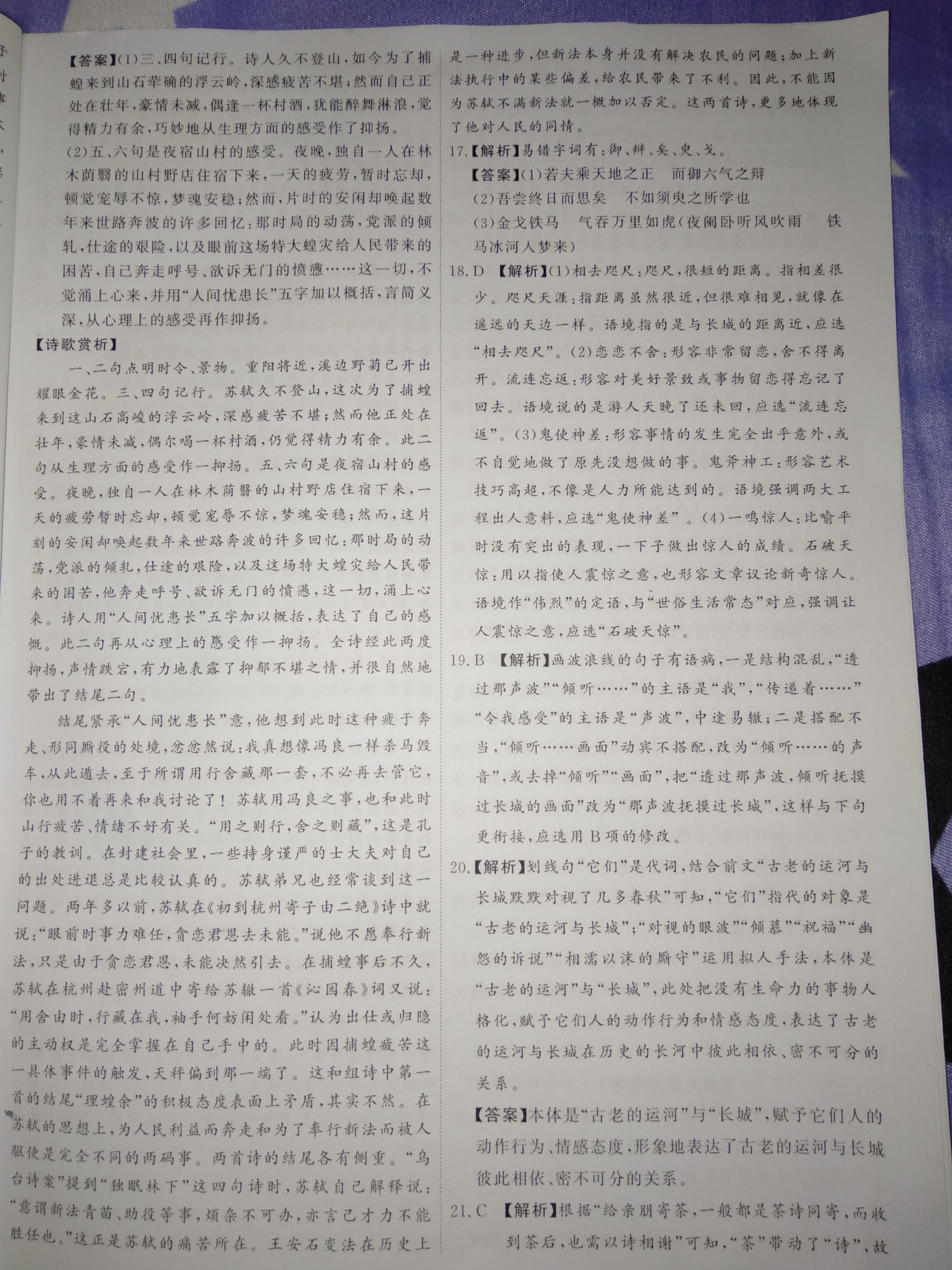 2024届全国高考分科综合模拟测试卷(一)语文答案