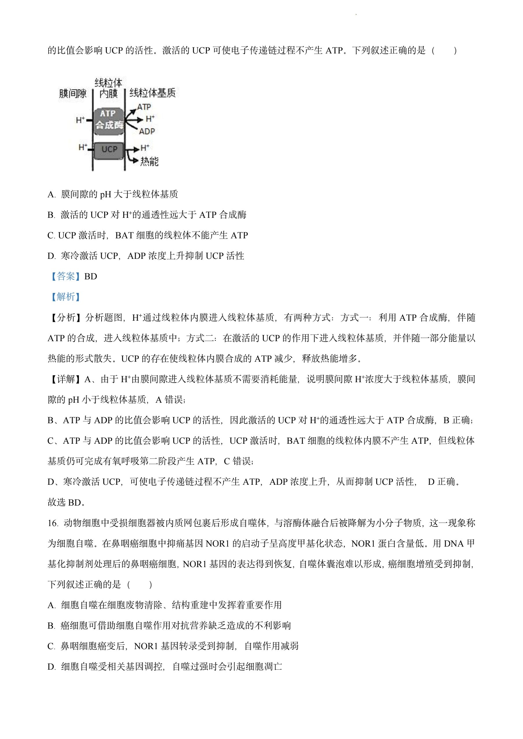 江西省2024届高三名校9月联合测评生物答案