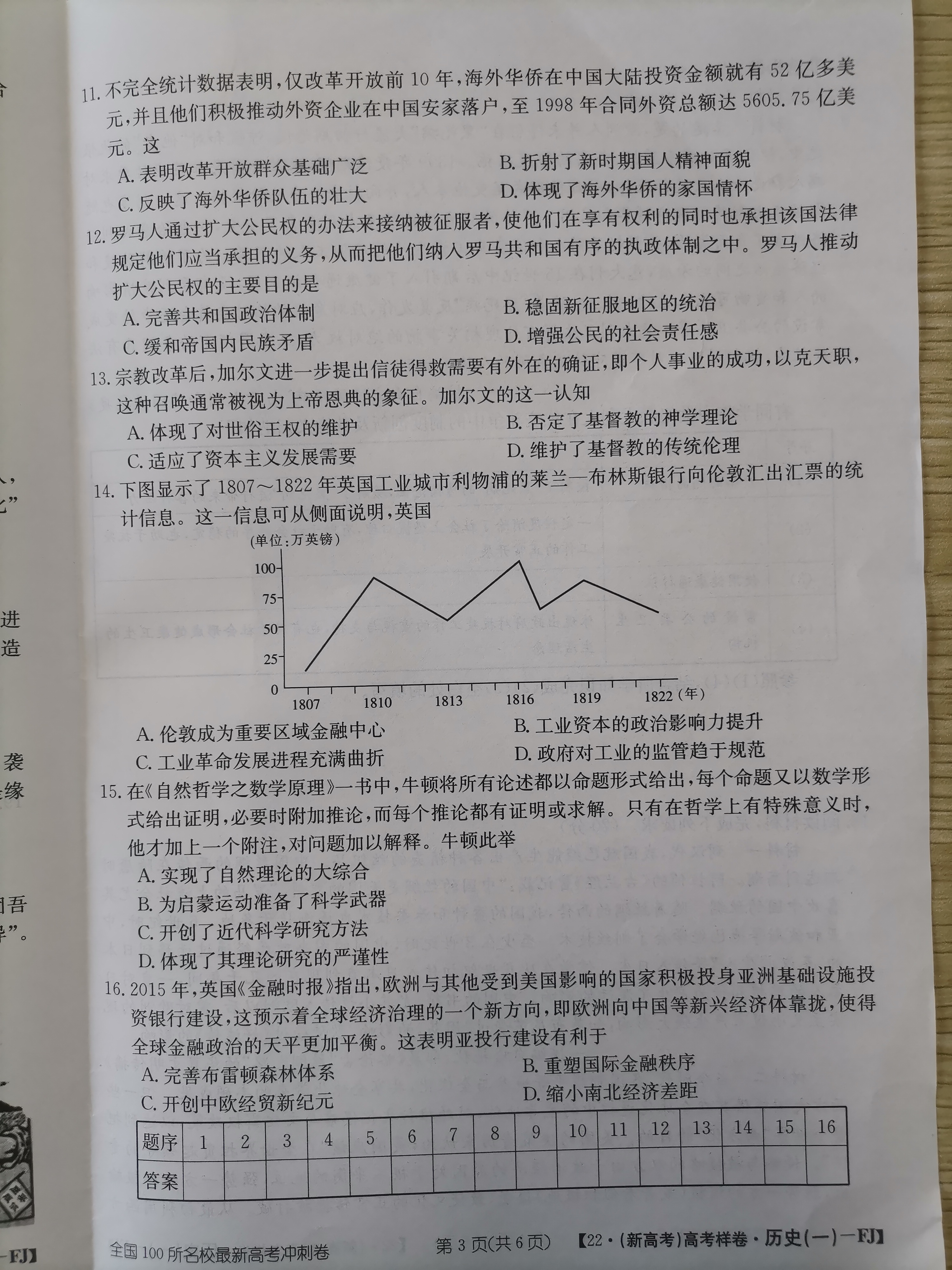 2023-2024学年安徽省九年级教学质量检测(一)历史试题答案查看核查