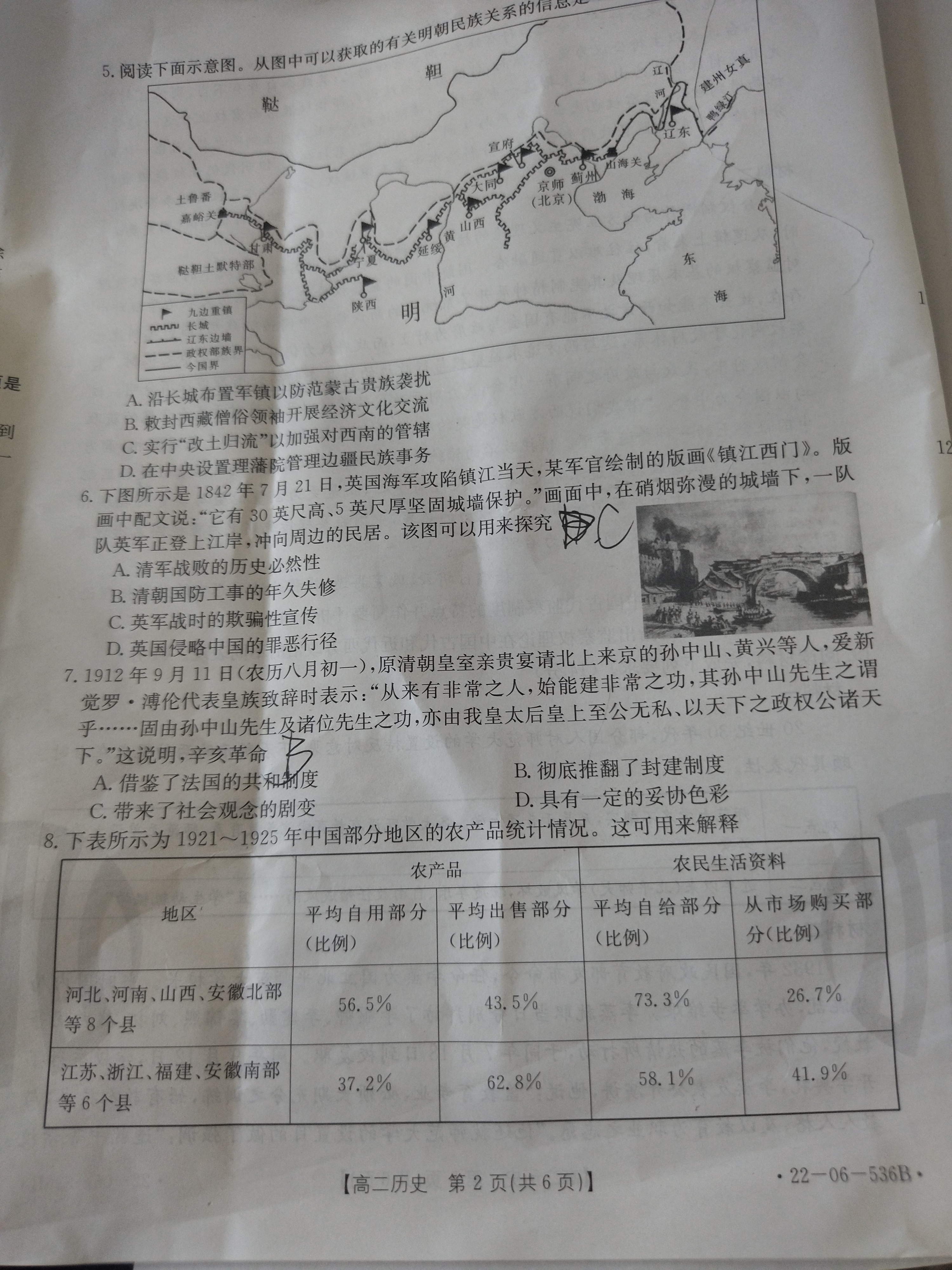 2024届高三全国100所名校AB测试示范卷·历史[24·G3AB(新高考)·历史-R-必考-GX]三试题