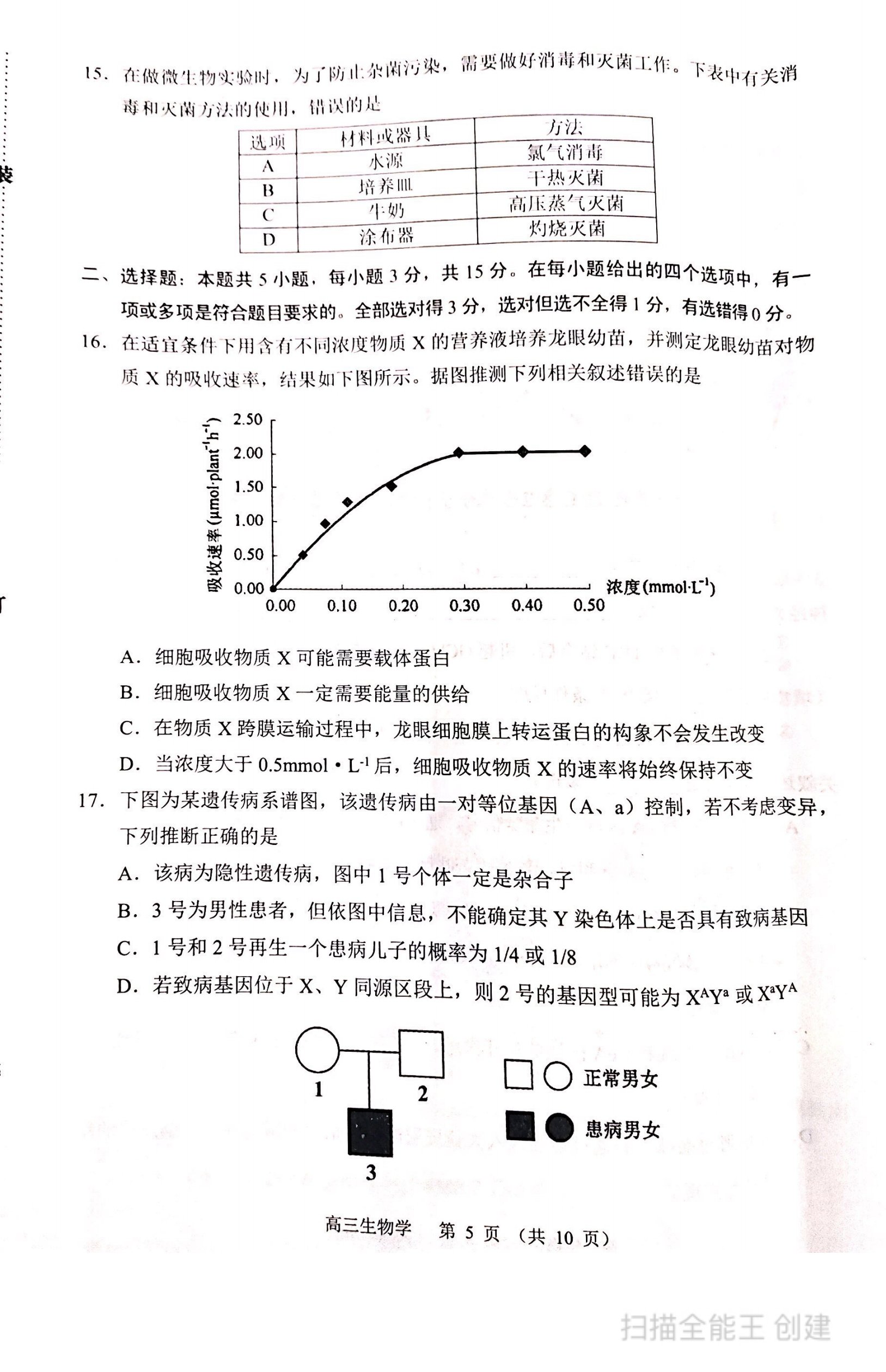 河北省2023~2024学年度八年级上学期阶段评估(一)[1L R-HEB]生物试题